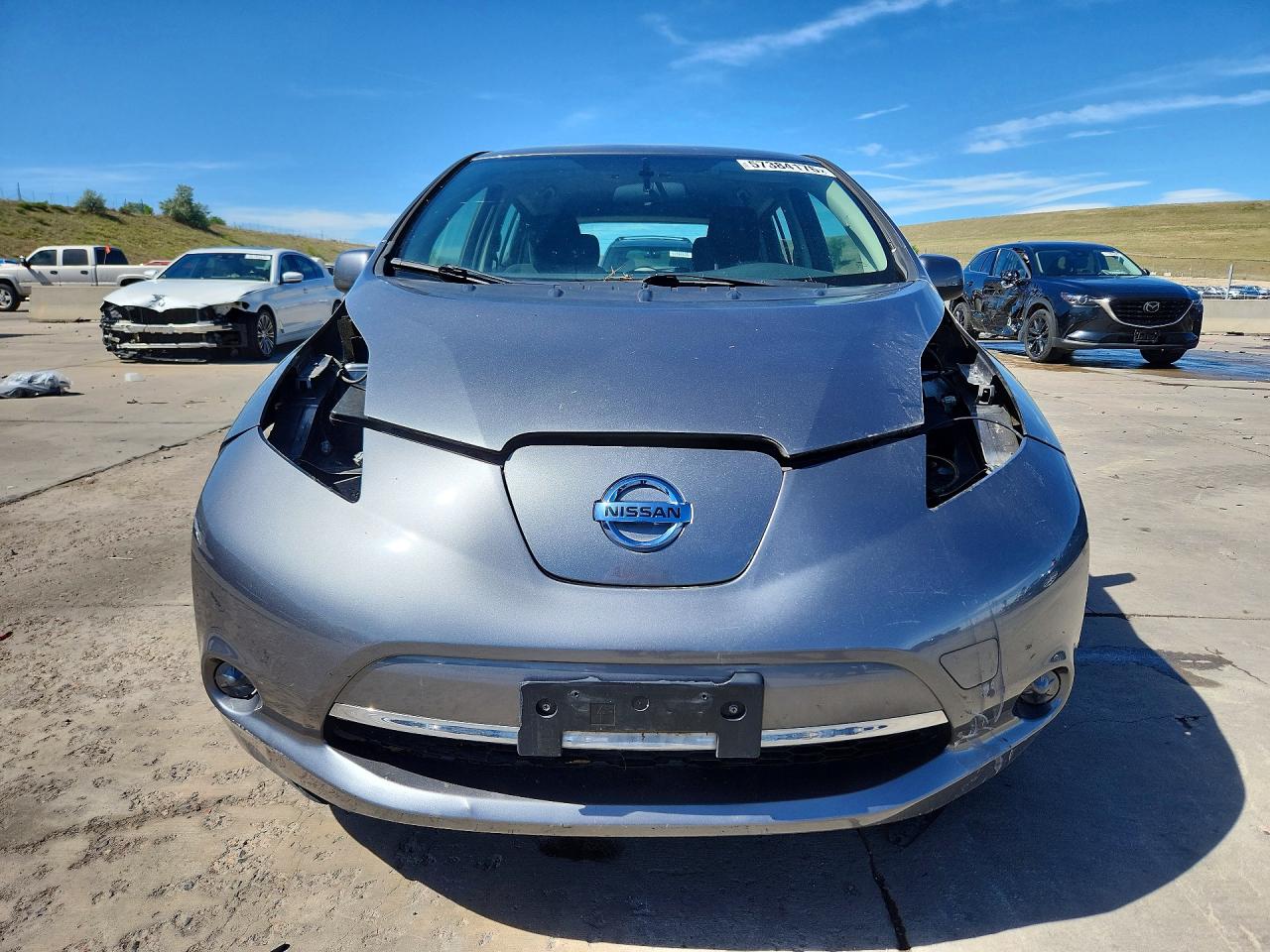 2015 Nissan Leaf S Gray vin: 1N4AZ0CP3FC327802