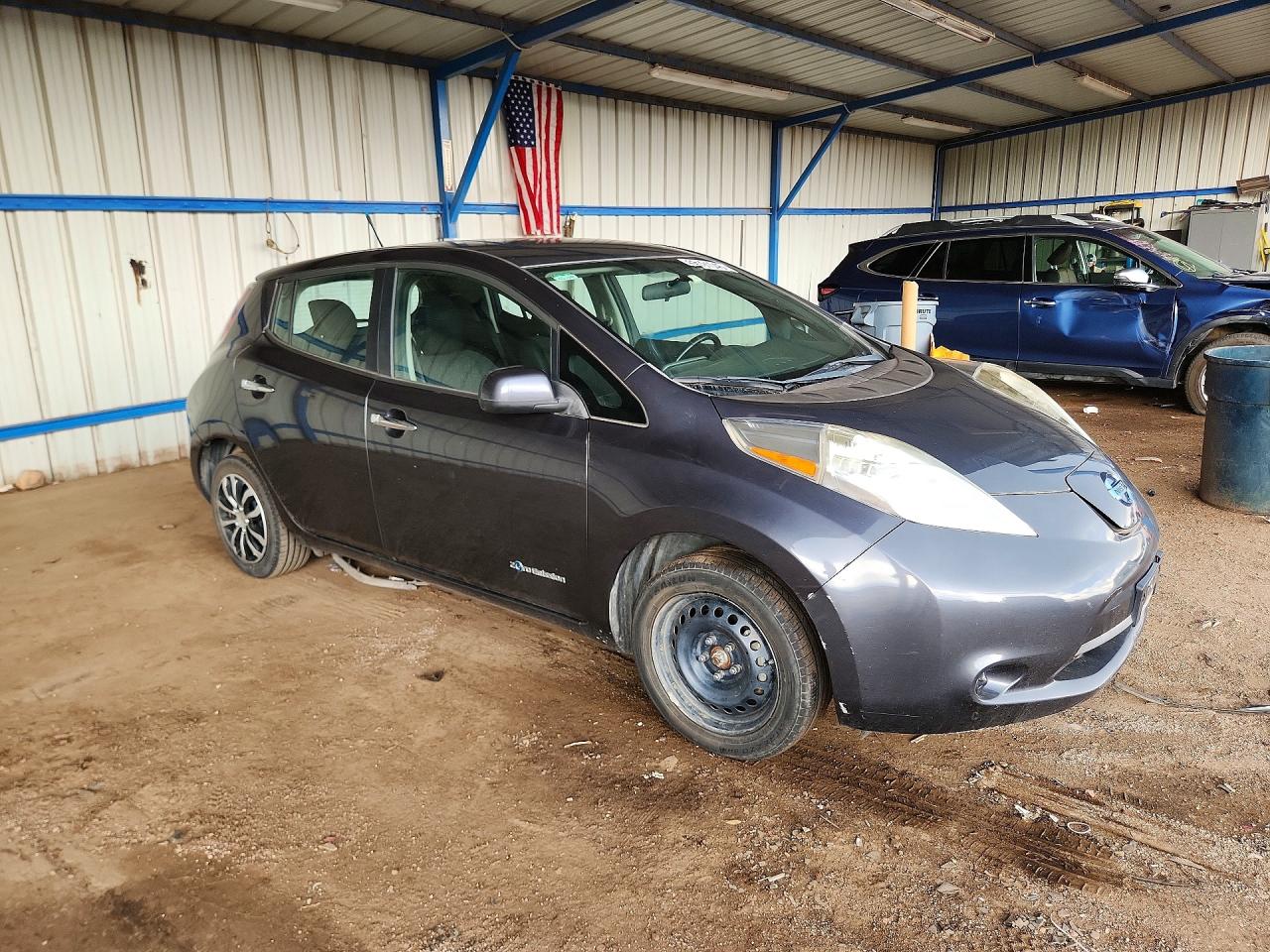 2013 Nissan Leaf S Gray vin: 1N4AZ0CP4DC401077