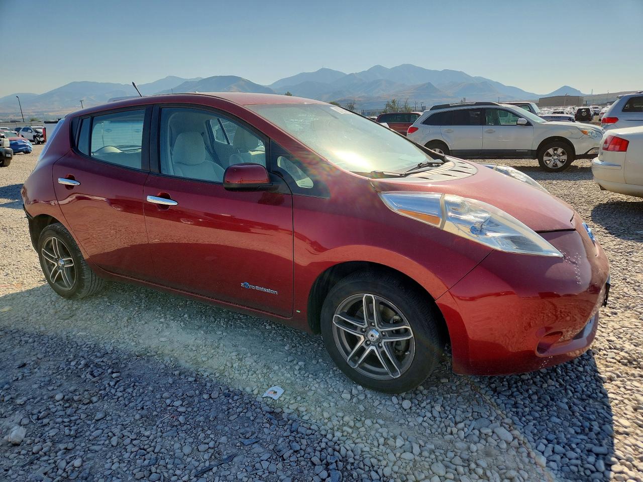 2013 Nissan Leaf S Темно-бордовый vin: 1N4AZ0CP4DC403475