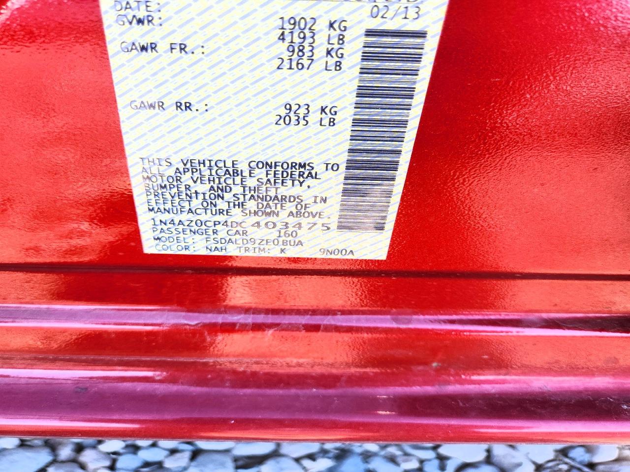 2013 Nissan Leaf S Темно-бордовый vin: 1N4AZ0CP4DC403475