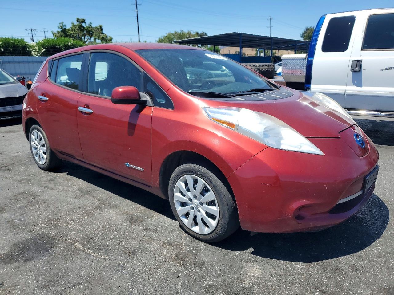 2013 Nissan Leaf Red vin: 1N4AZ0CP4DC414850
