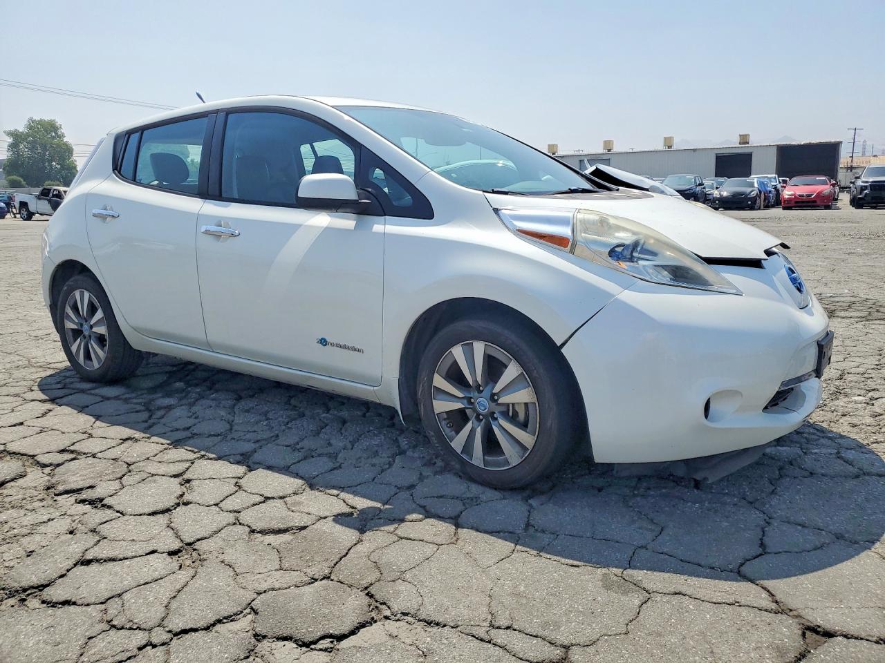 2013 Nissan Leaf S Белый vin: 1N4AZ0CP4DC417442