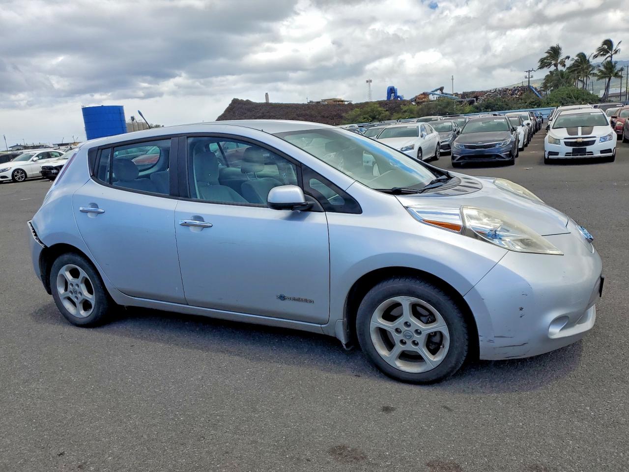 2014 Nissan Leaf Sv Silver vin: 1N4AZ0CP4EC337155