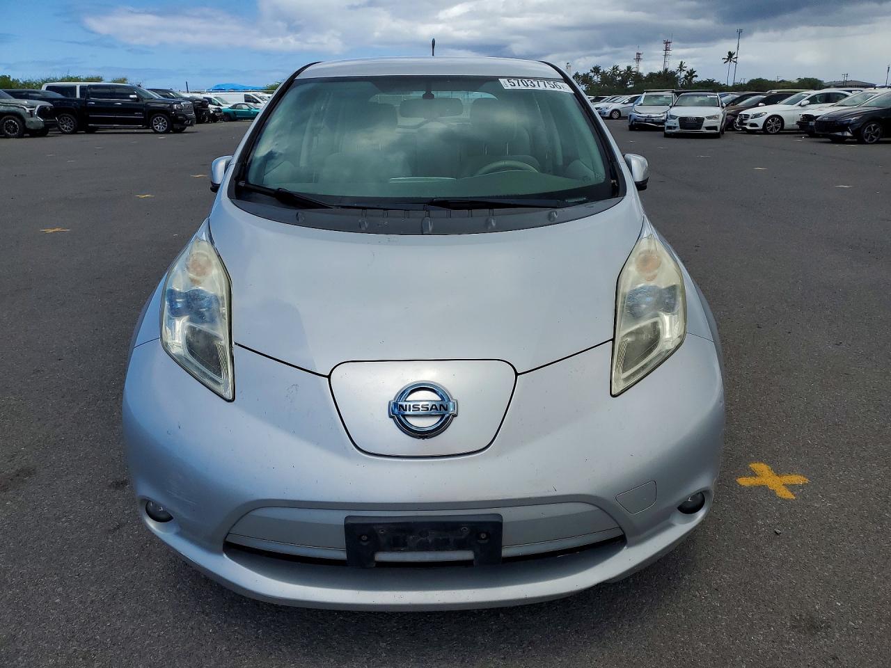 2014 Nissan Leaf Sv Silver vin: 1N4AZ0CP4EC337155