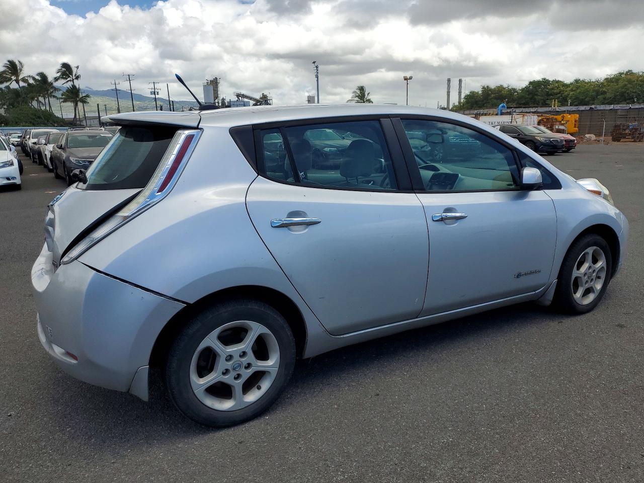 2014 Nissan Leaf Sv Silver vin: 1N4AZ0CP4EC337155