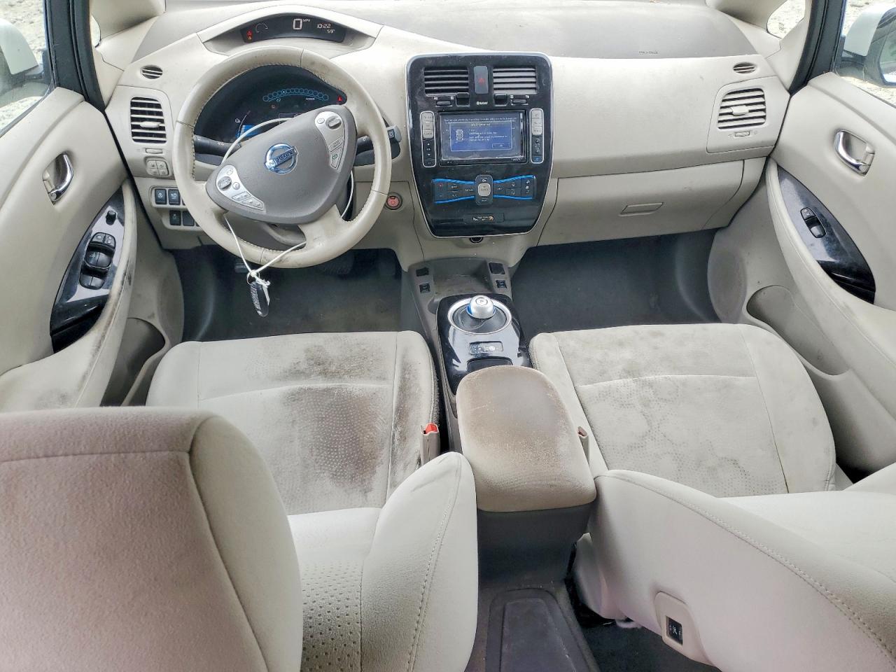 2015 Nissan Leaf S White vin: 1N4AZ0CP4FC317005