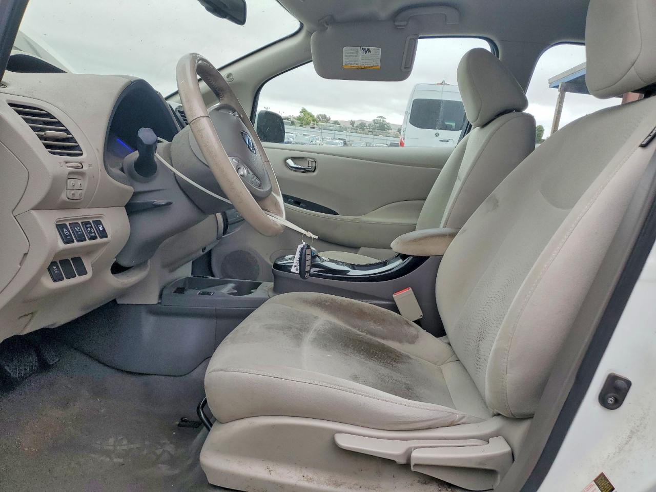 2015 Nissan Leaf S White vin: 1N4AZ0CP4FC317005
