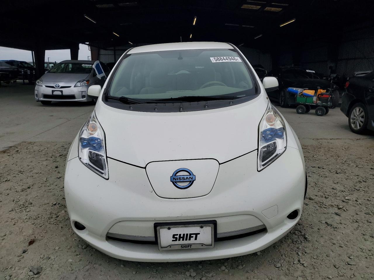 2015 Nissan Leaf S White vin: 1N4AZ0CP4FC317005