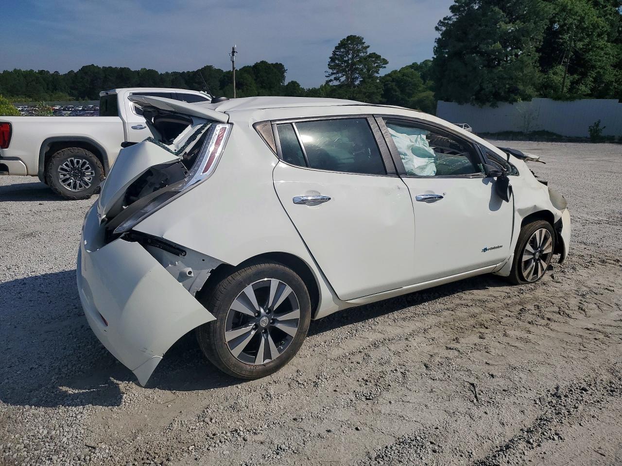 2015 Nissan Leaf Sv White vin: 1N4AZ0CP4FC322219