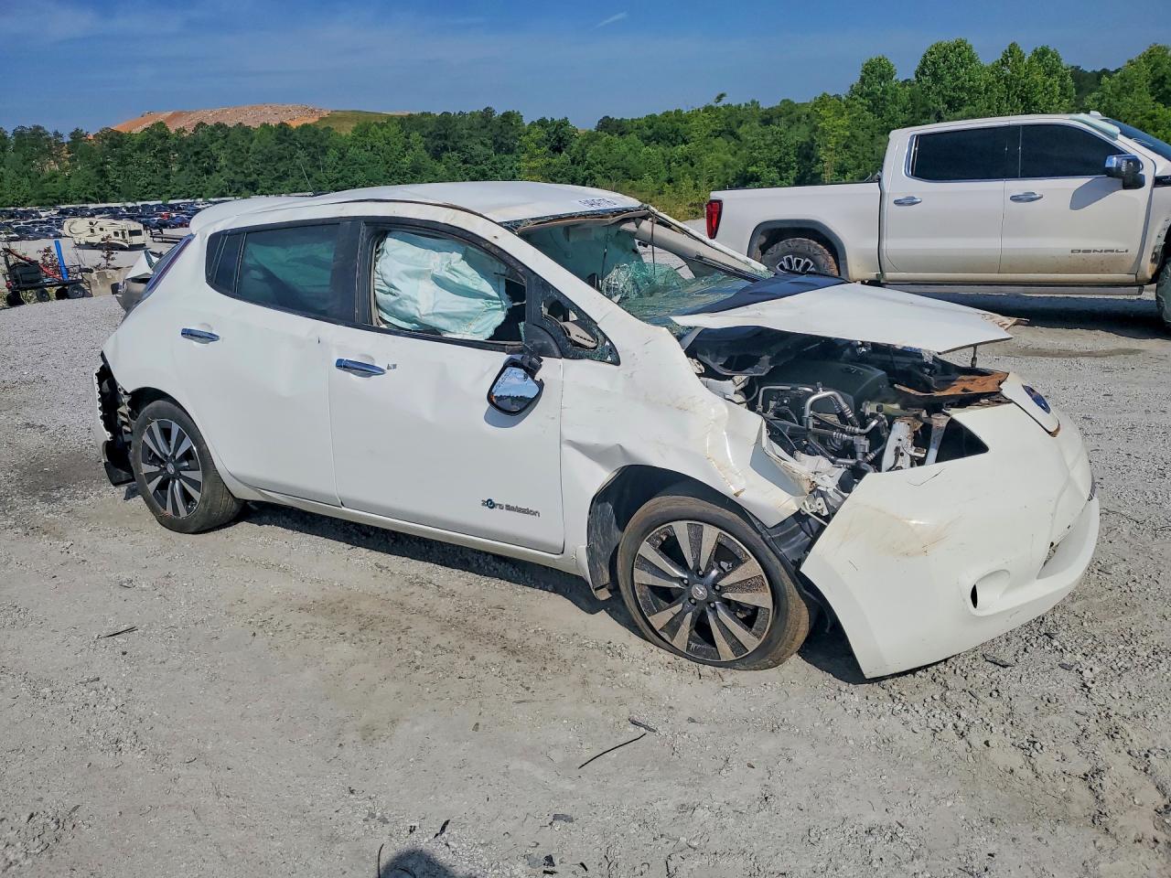 2015 Nissan Leaf Sv White vin: 1N4AZ0CP4FC322219
