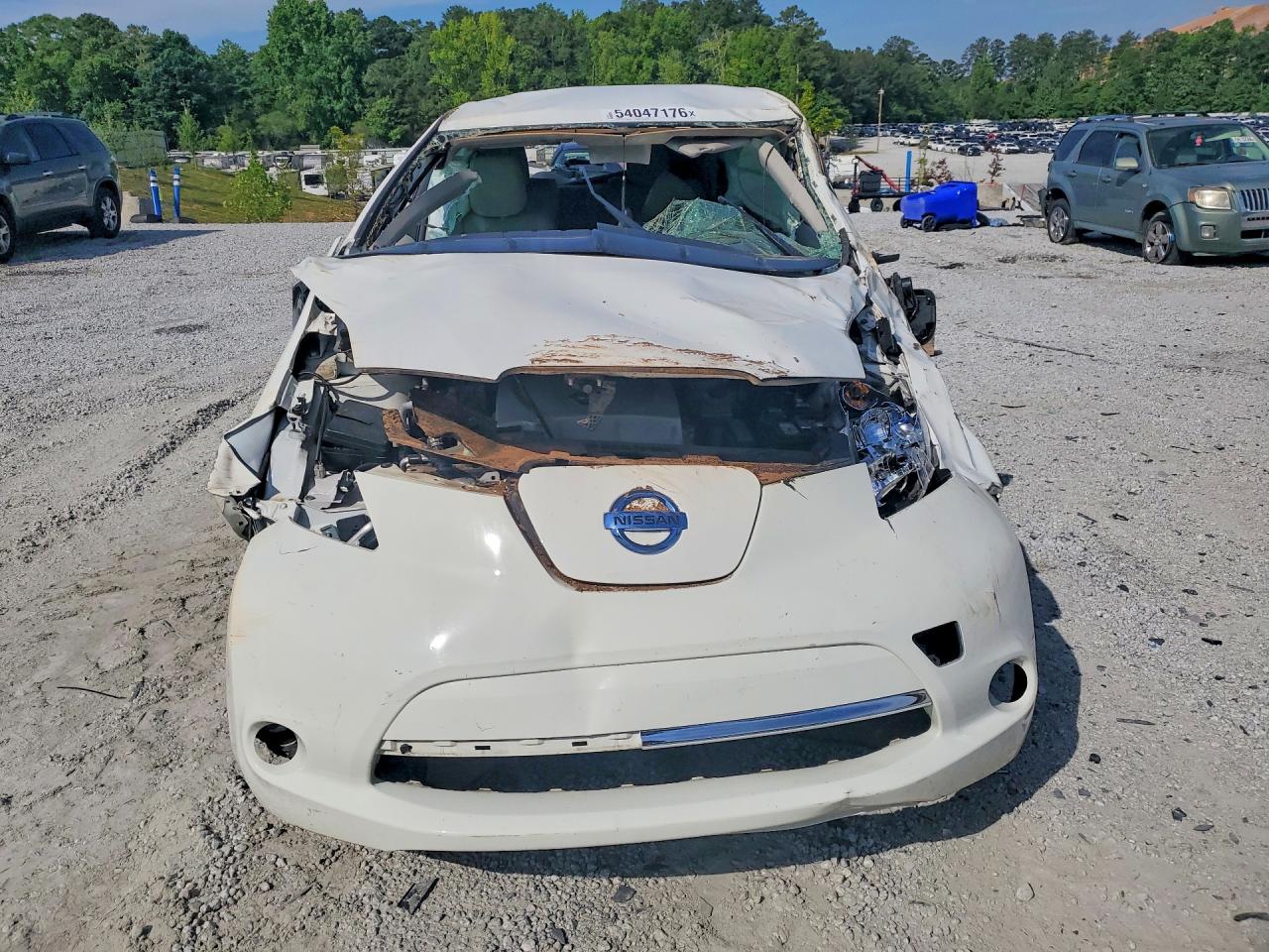 2015 Nissan Leaf Sv White vin: 1N4AZ0CP4FC322219