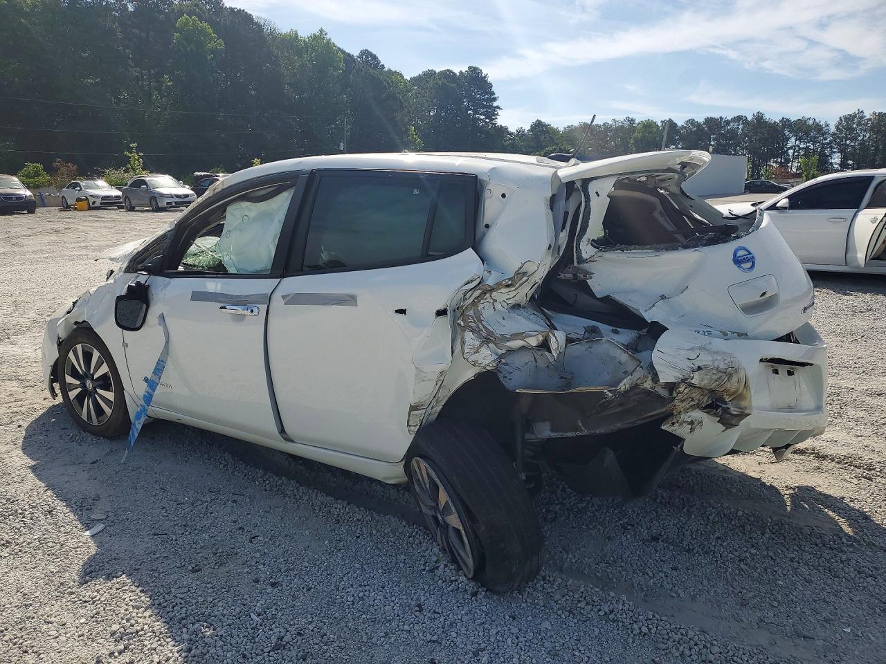 2015 Nissan Leaf Sv White vin: 1N4AZ0CP4FC322219