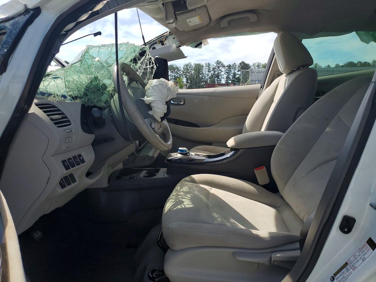2015 Nissan Leaf Sv White vin: 1N4AZ0CP4FC322219