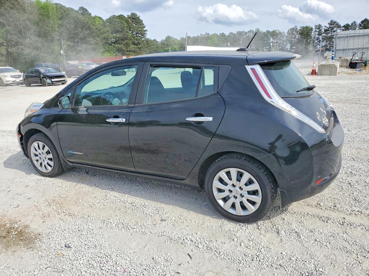 2015 Nissan Leaf S Black vin: 1N4AZ0CP4FC332927