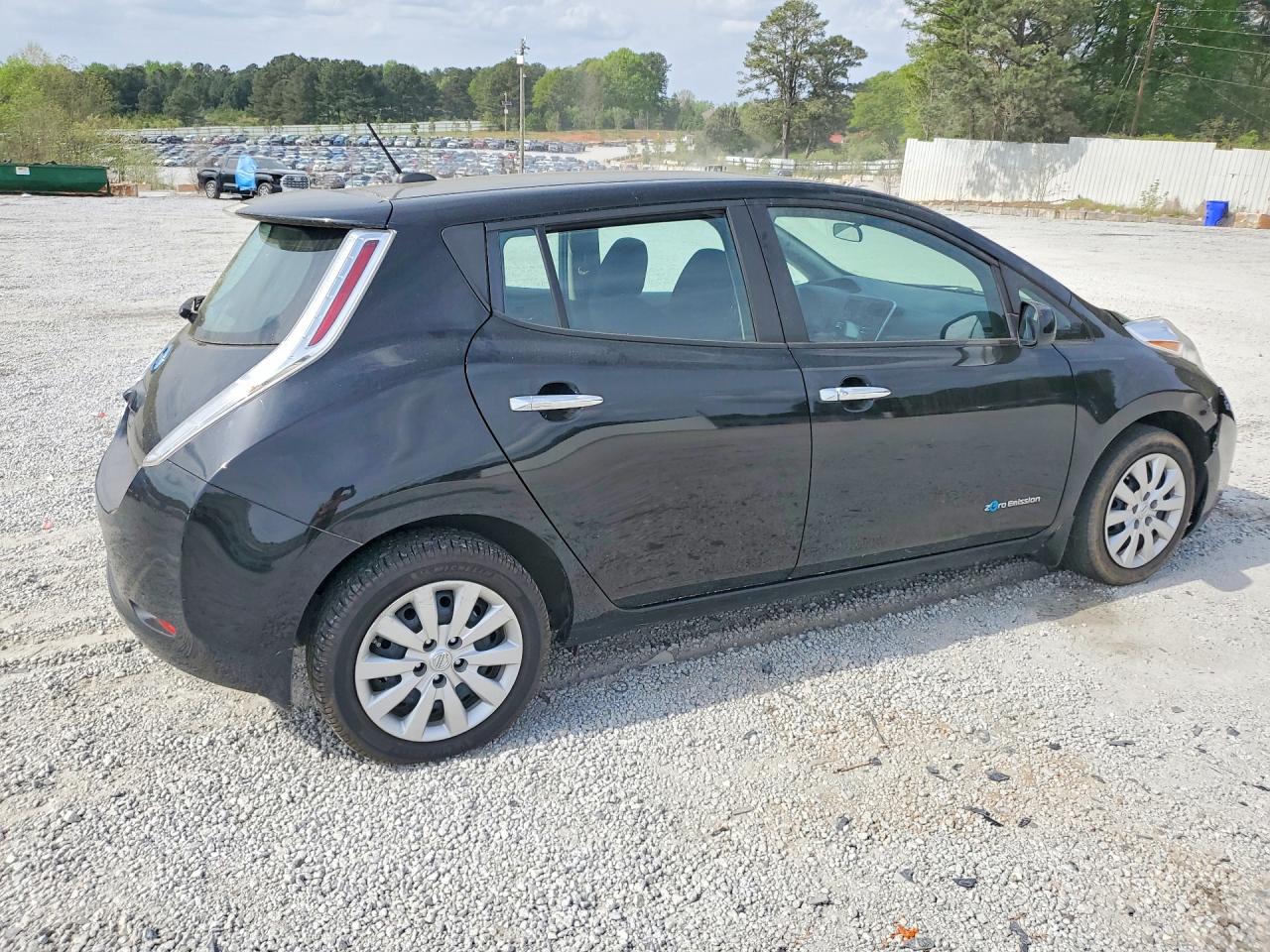 2015 Nissan Leaf S Black vin: 1N4AZ0CP4FC332927