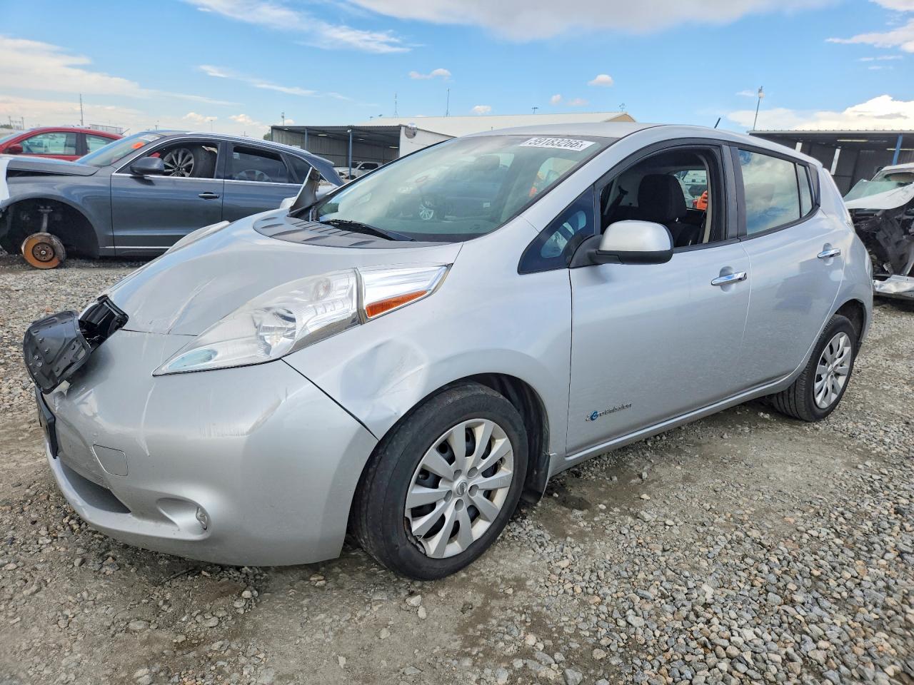 2015 Nissan Leaf S Silver vin: 1N4AZ0CP4FC334824