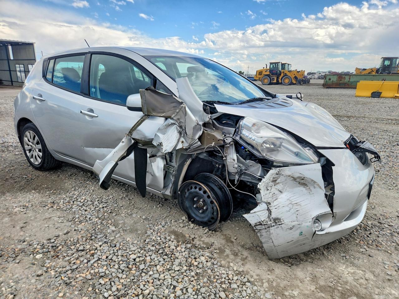 2015 Nissan Leaf S Silver vin: 1N4AZ0CP4FC334824
