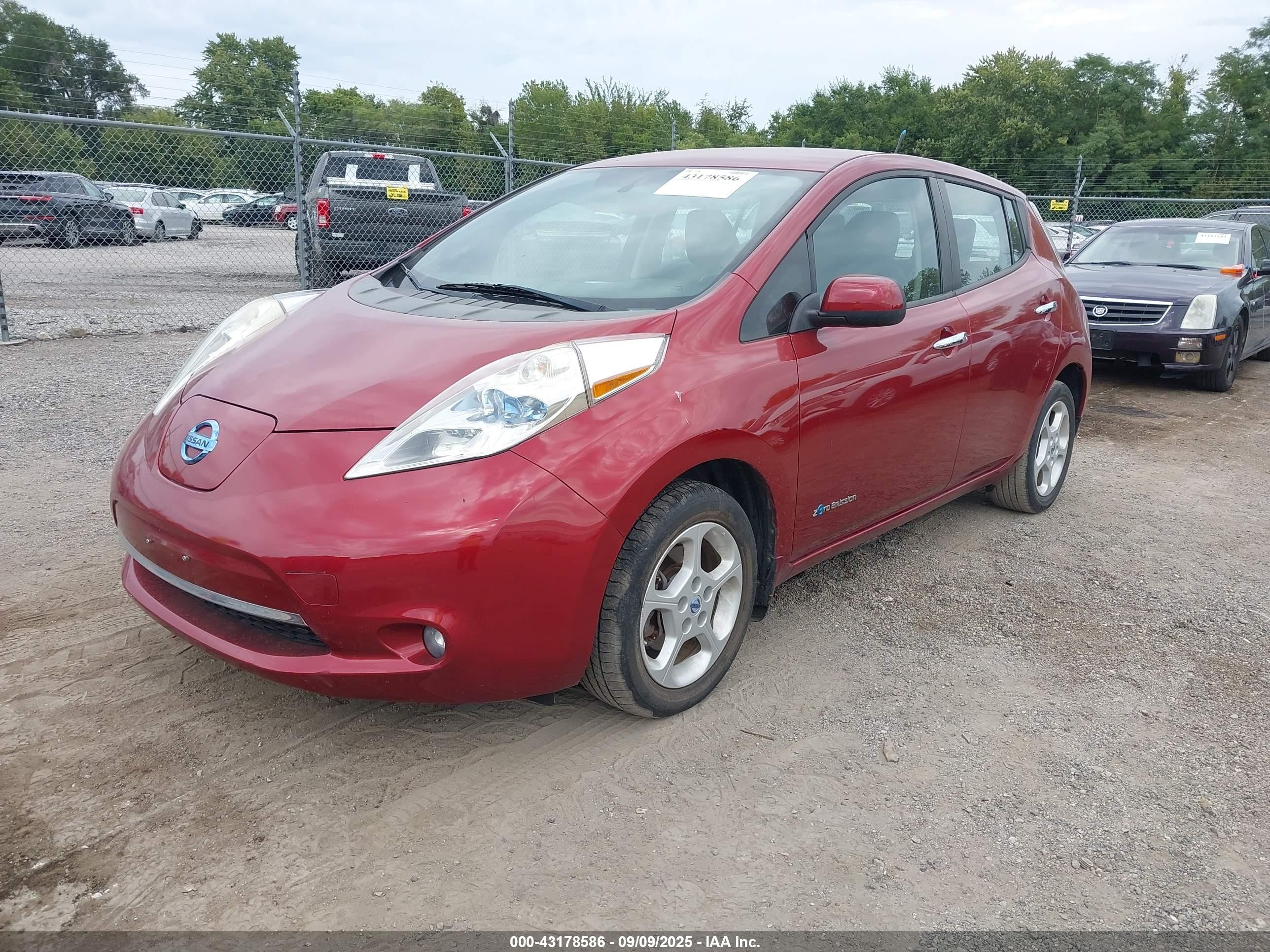2013 Nissan Leaf Sv Red vin: 1N4AZ0CP5DC404876