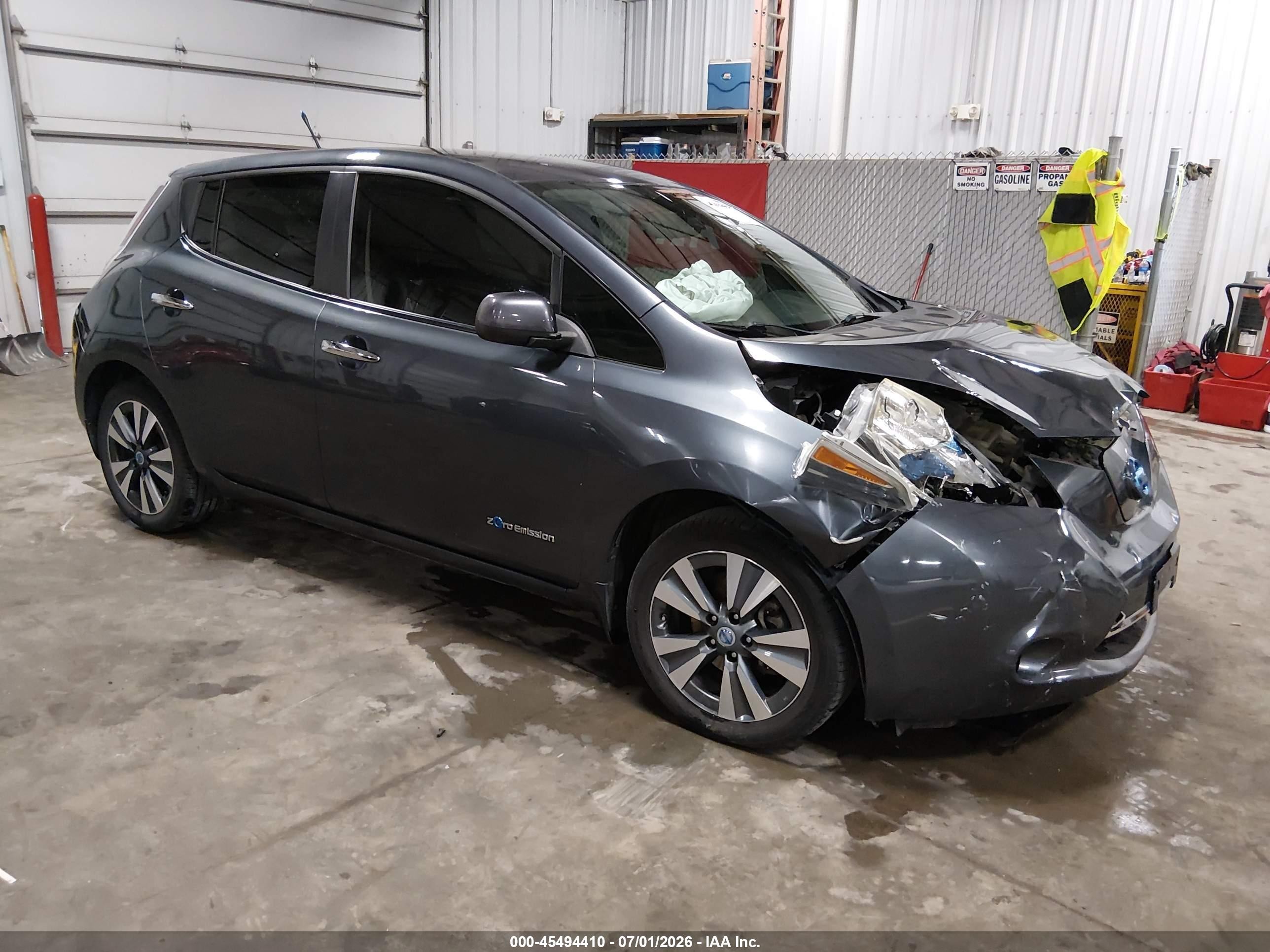 2013 Nissan Leaf Sl Gray vin: 1N4AZ0CP5DC411908