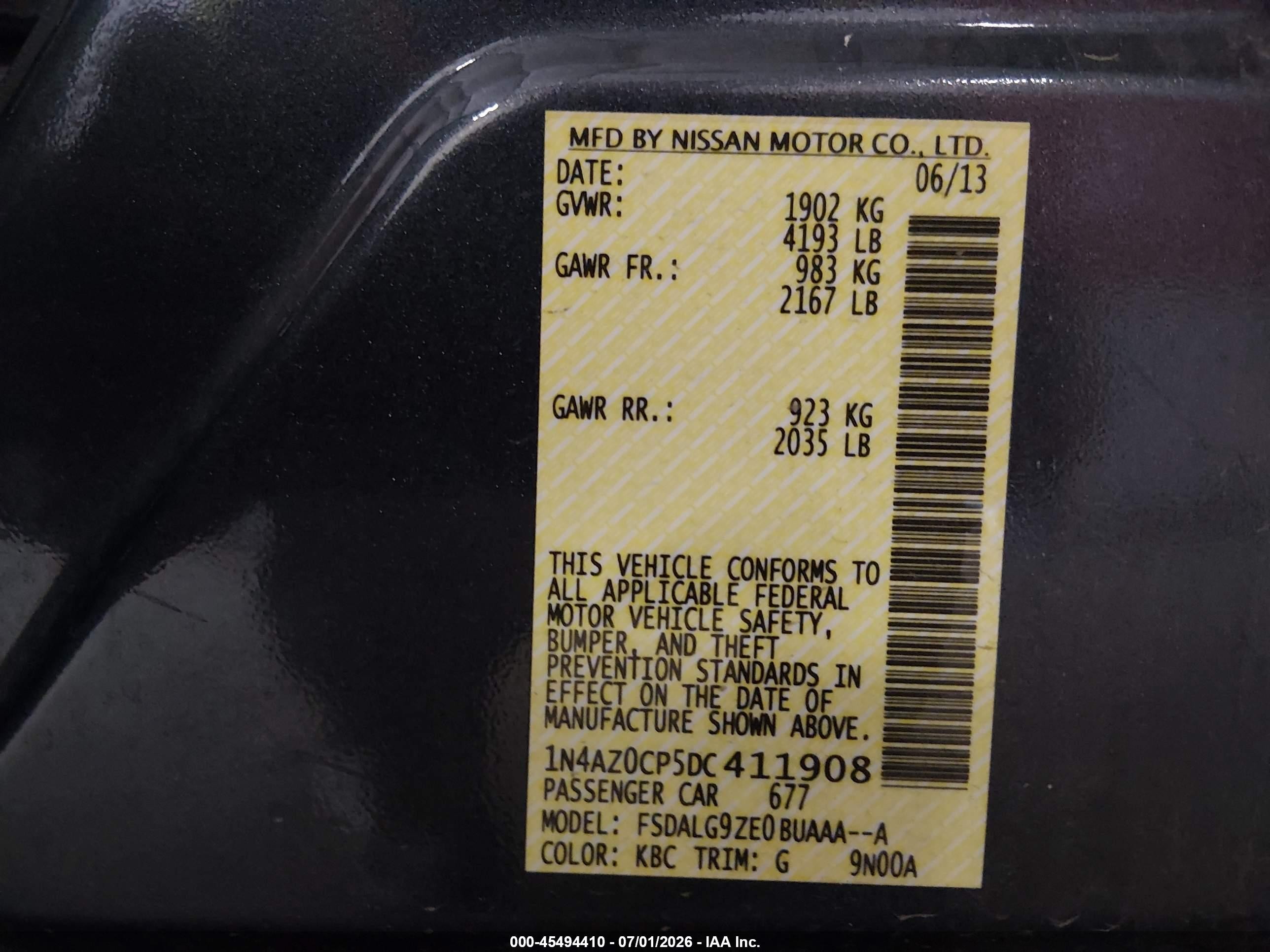 2013 Nissan Leaf Sl Gray vin: 1N4AZ0CP5DC411908