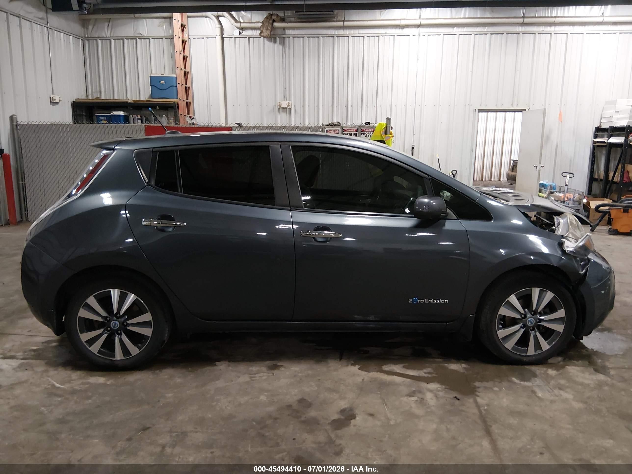 2013 Nissan Leaf Sl Gray vin: 1N4AZ0CP5DC411908