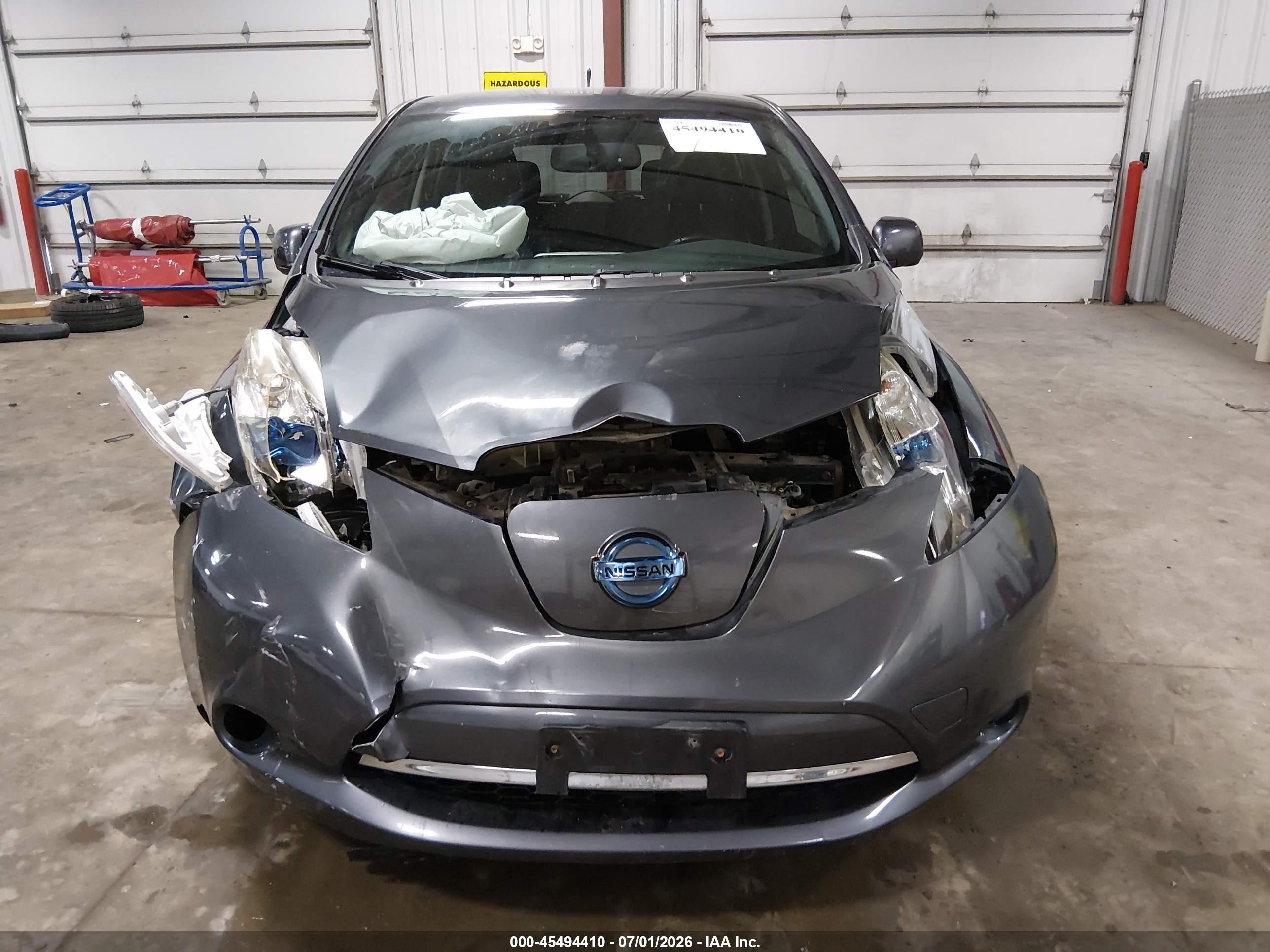 2013 Nissan Leaf Sl Gray vin: 1N4AZ0CP5DC411908