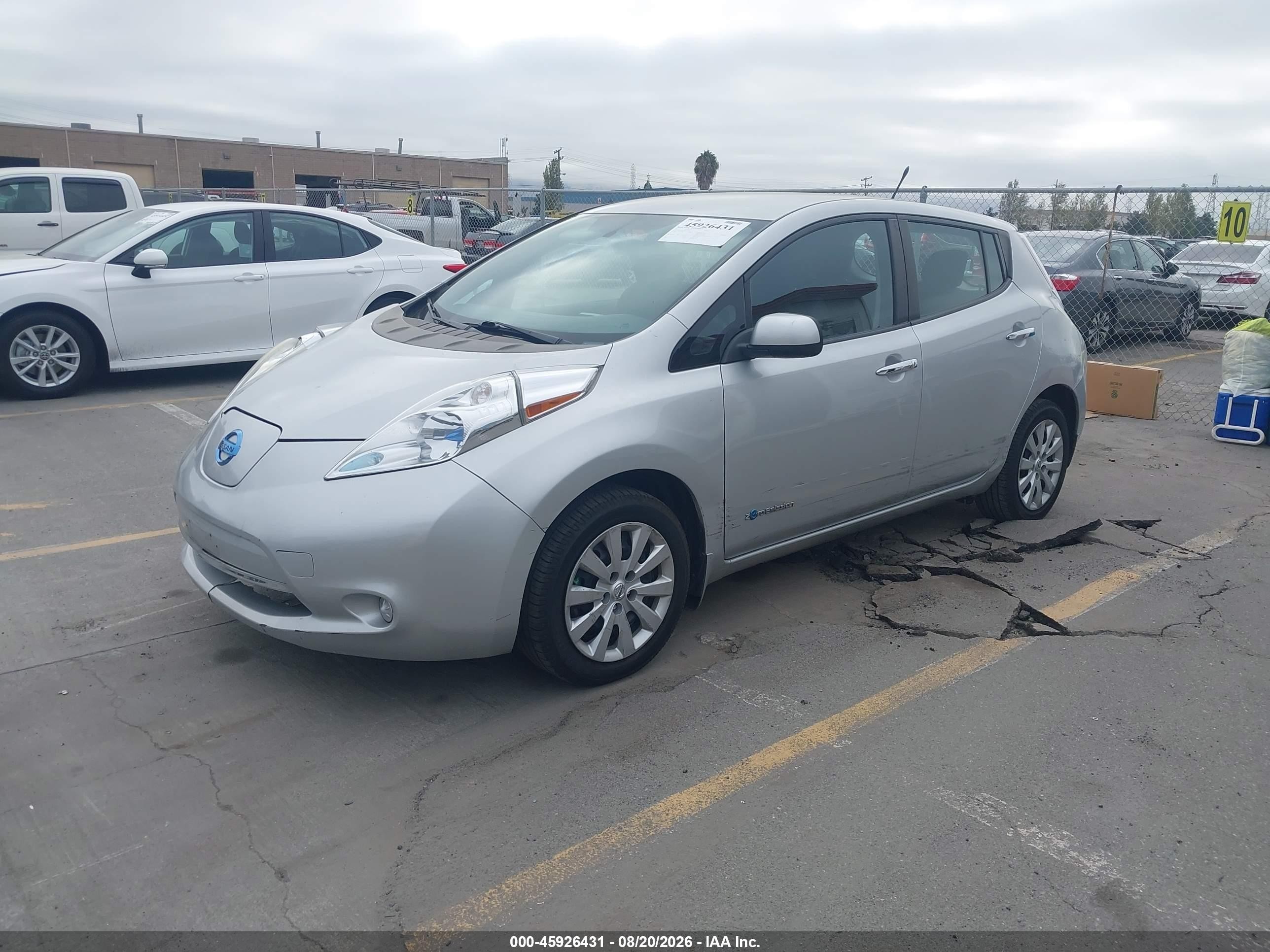 2013 Nissan Leaf S Silver vin: 1N4AZ0CP5DC413772