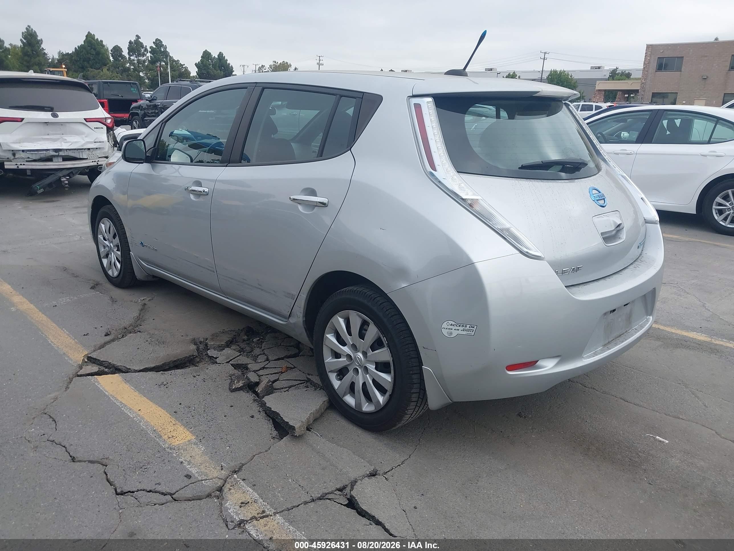 2013 Nissan Leaf S Silver vin: 1N4AZ0CP5DC413772