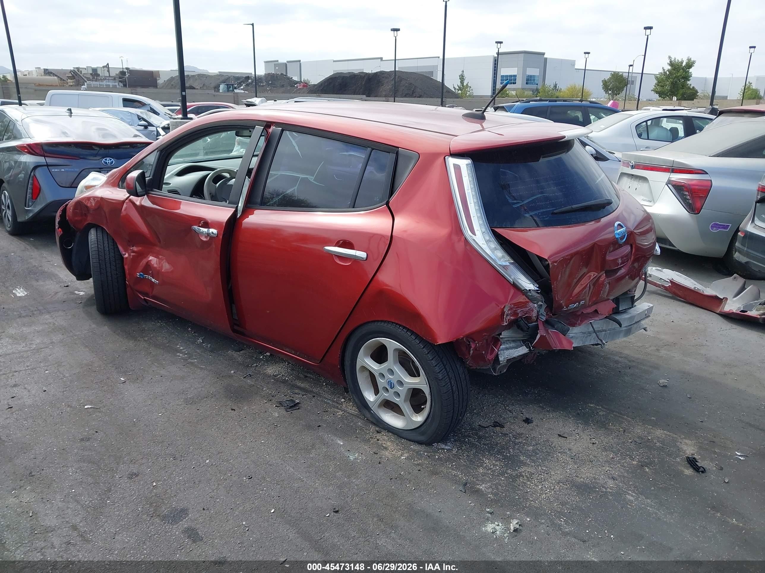 2013 Nissan Leaf Sv Красный vin: 1N4AZ0CP5DC424769