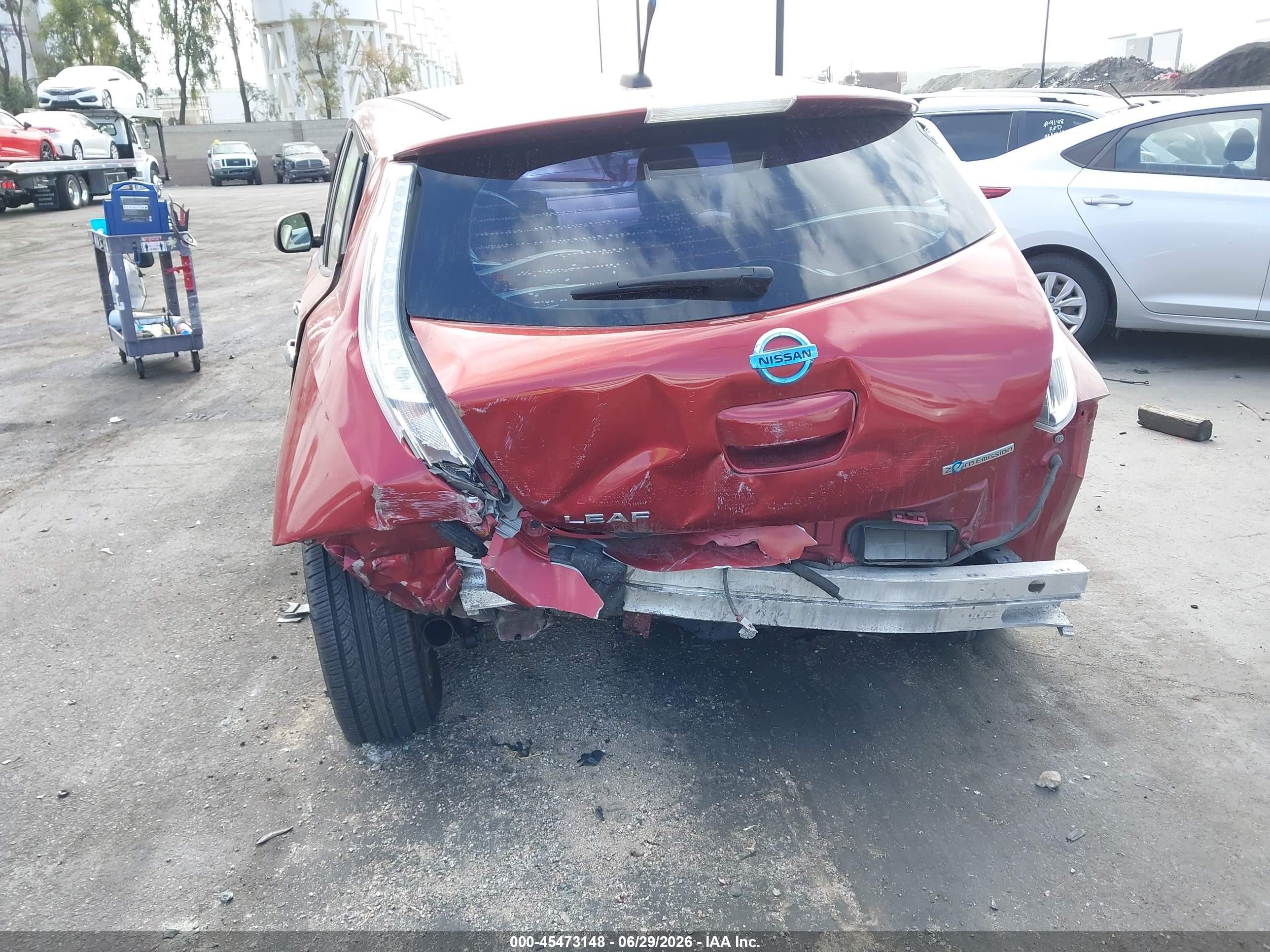 2013 Nissan Leaf Sv Красный vin: 1N4AZ0CP5DC424769
