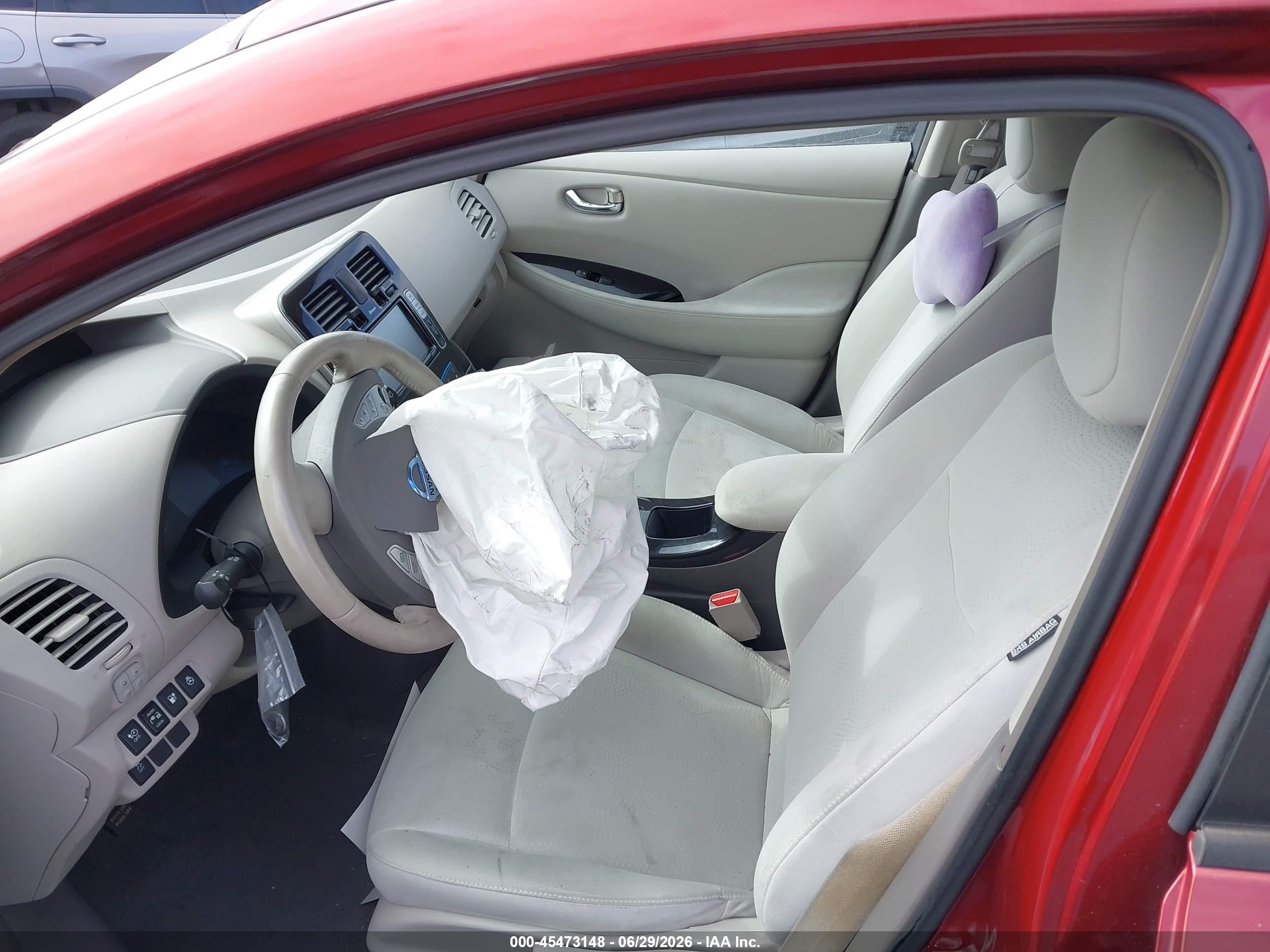 2013 Nissan Leaf Sv Красный vin: 1N4AZ0CP5DC424769