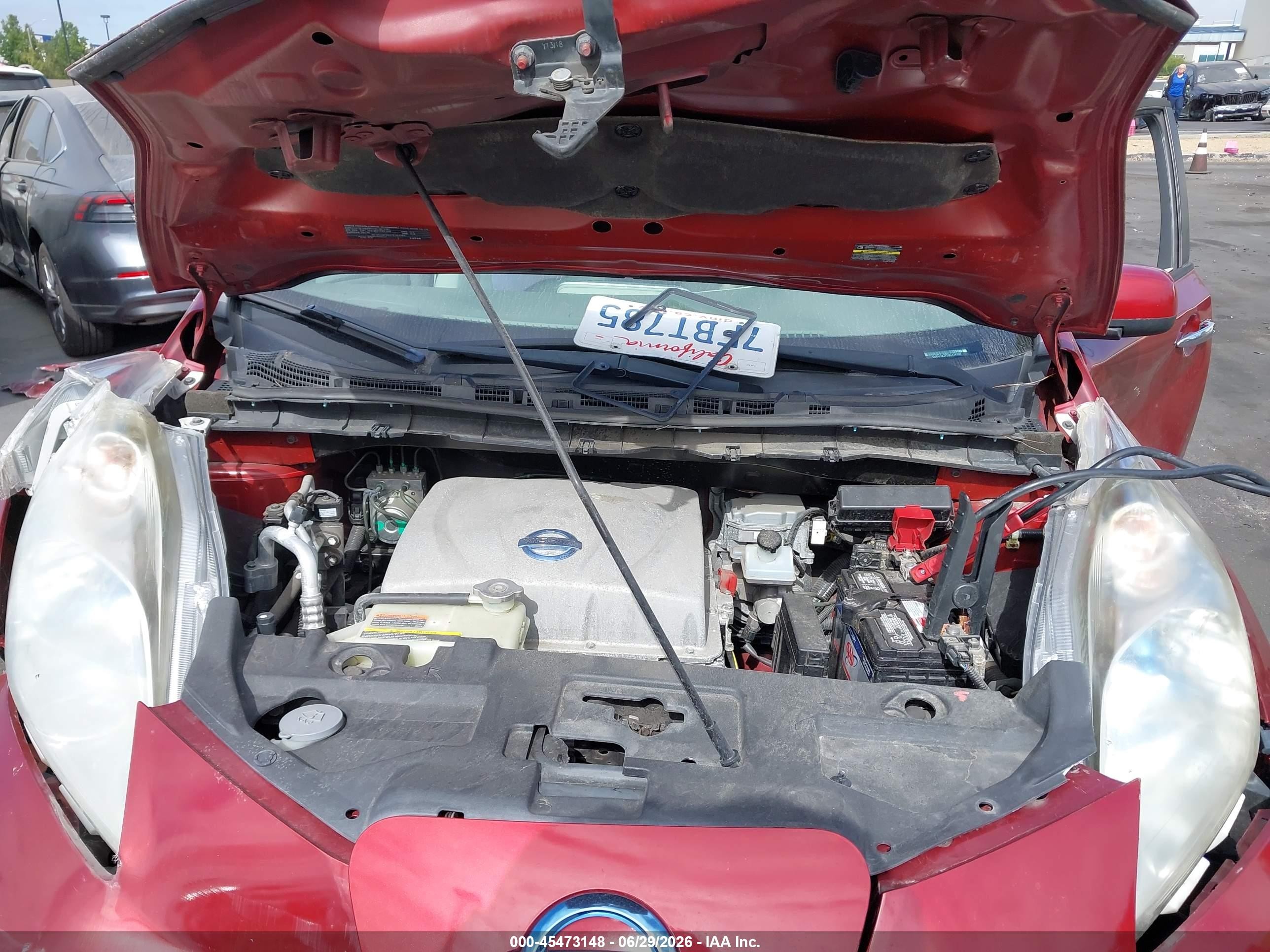 2013 Nissan Leaf Sv Красный vin: 1N4AZ0CP5DC424769