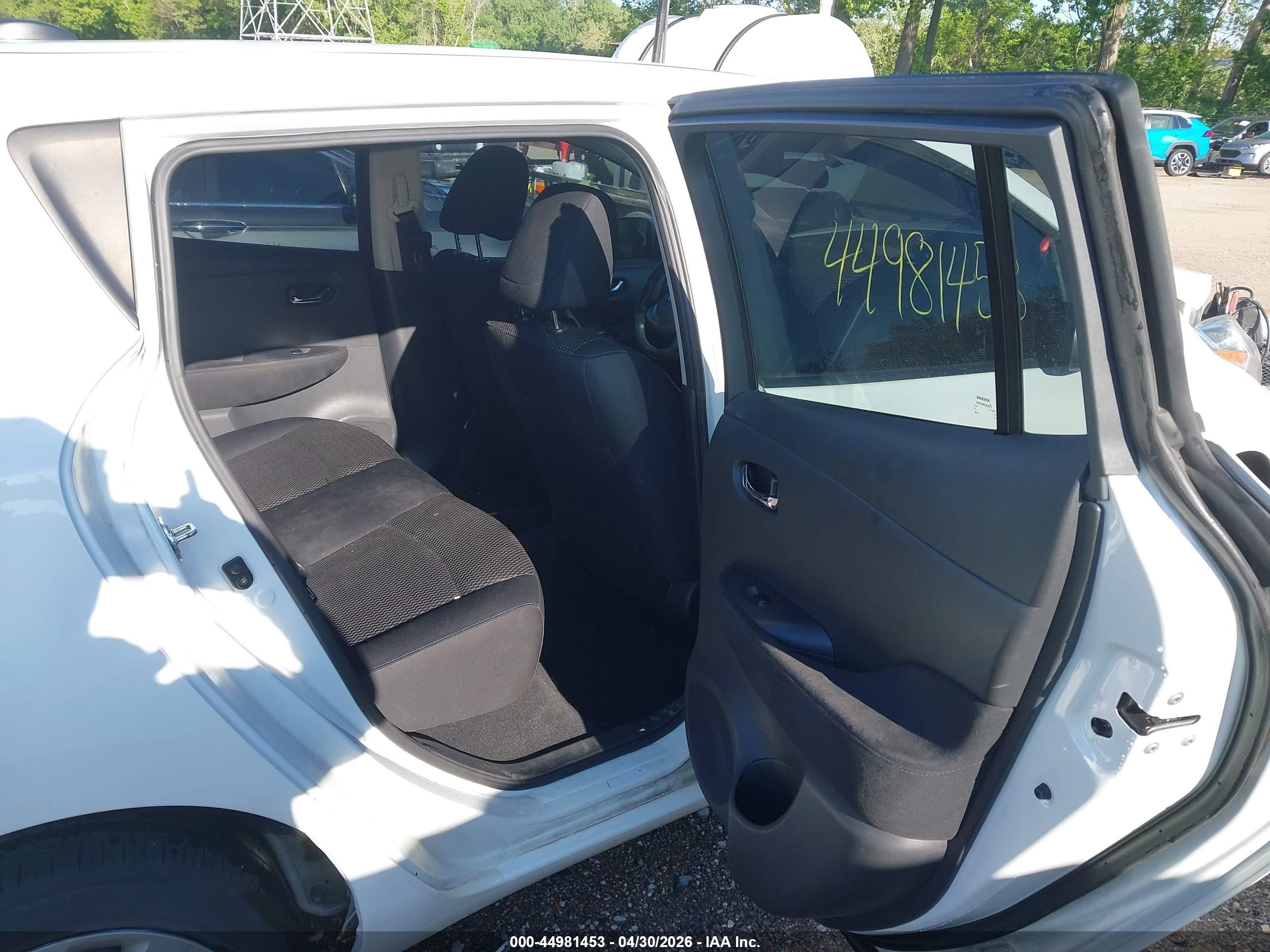 2014 Nissan Leaf S White vin: 1N4AZ0CP5EC333289