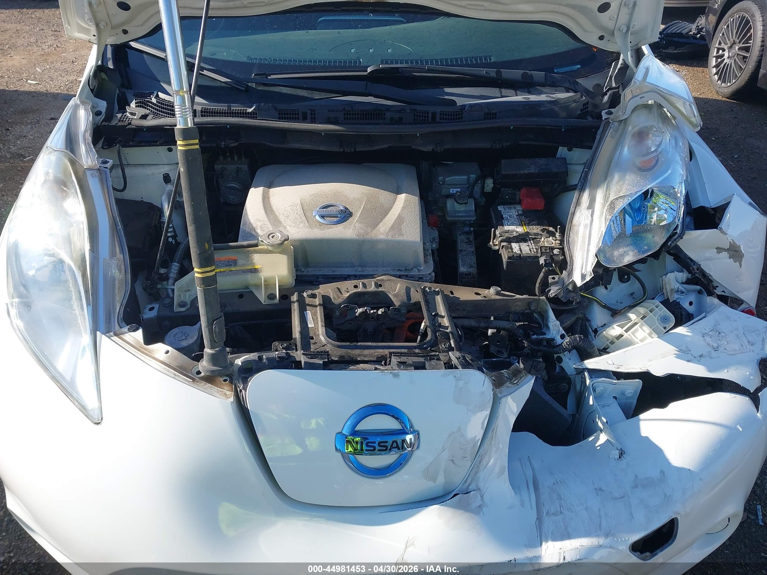 2014 Nissan Leaf S White vin: 1N4AZ0CP5EC333289