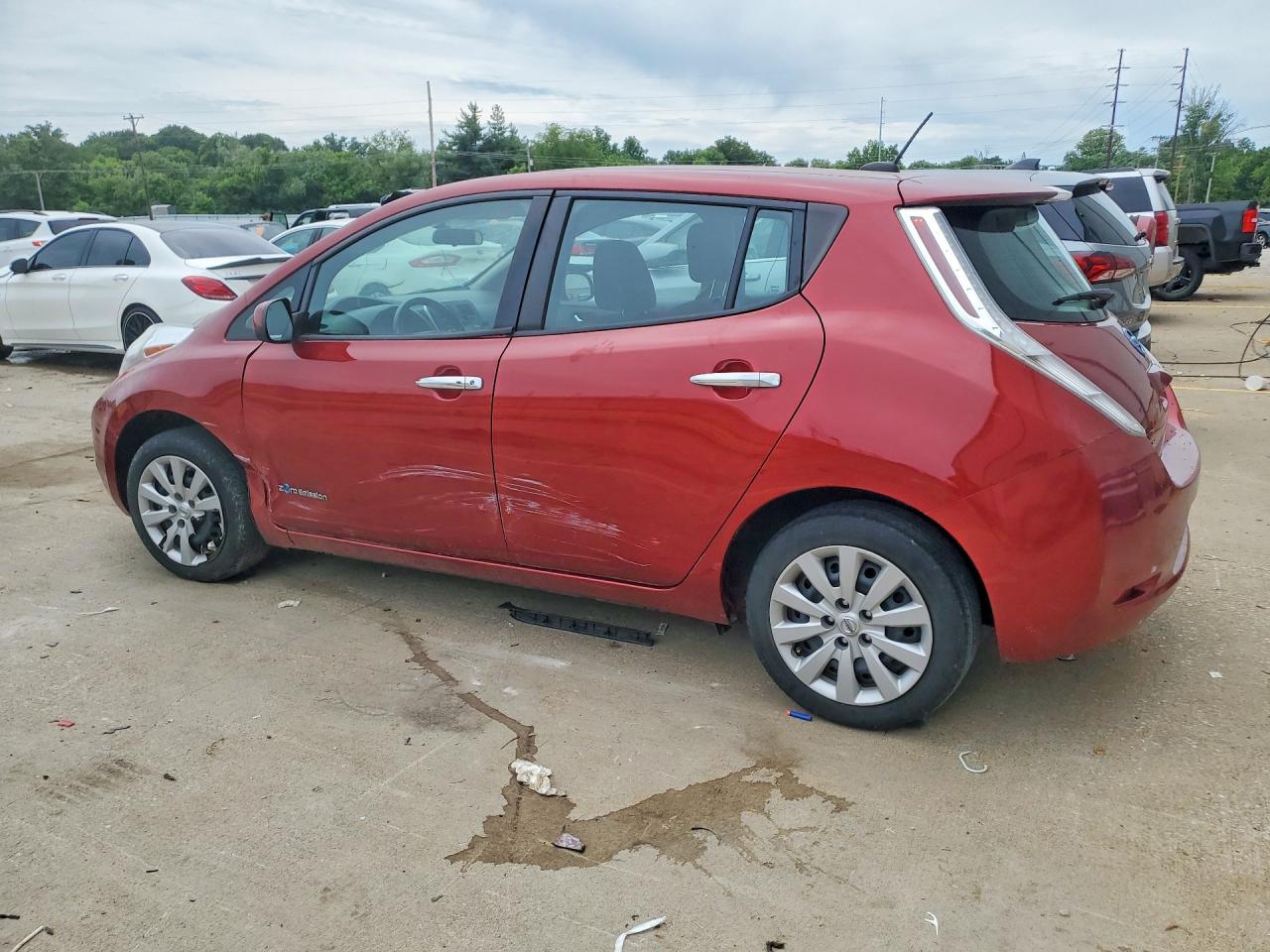 2015 Nissan Leaf S Red vin: 1N4AZ0CP5FC311388