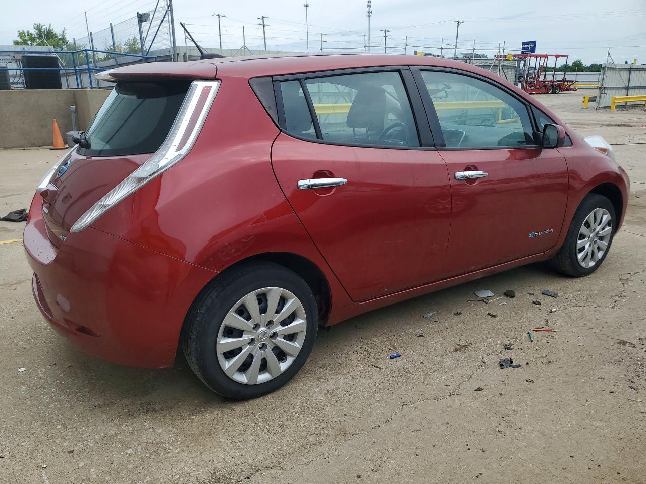 2015 Nissan Leaf S Red vin: 1N4AZ0CP5FC311388