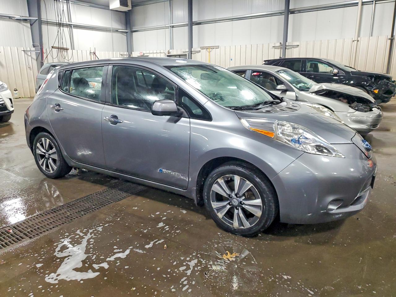 2015 Nissan Leaf S Gray vin: 1N4AZ0CP5FC312797