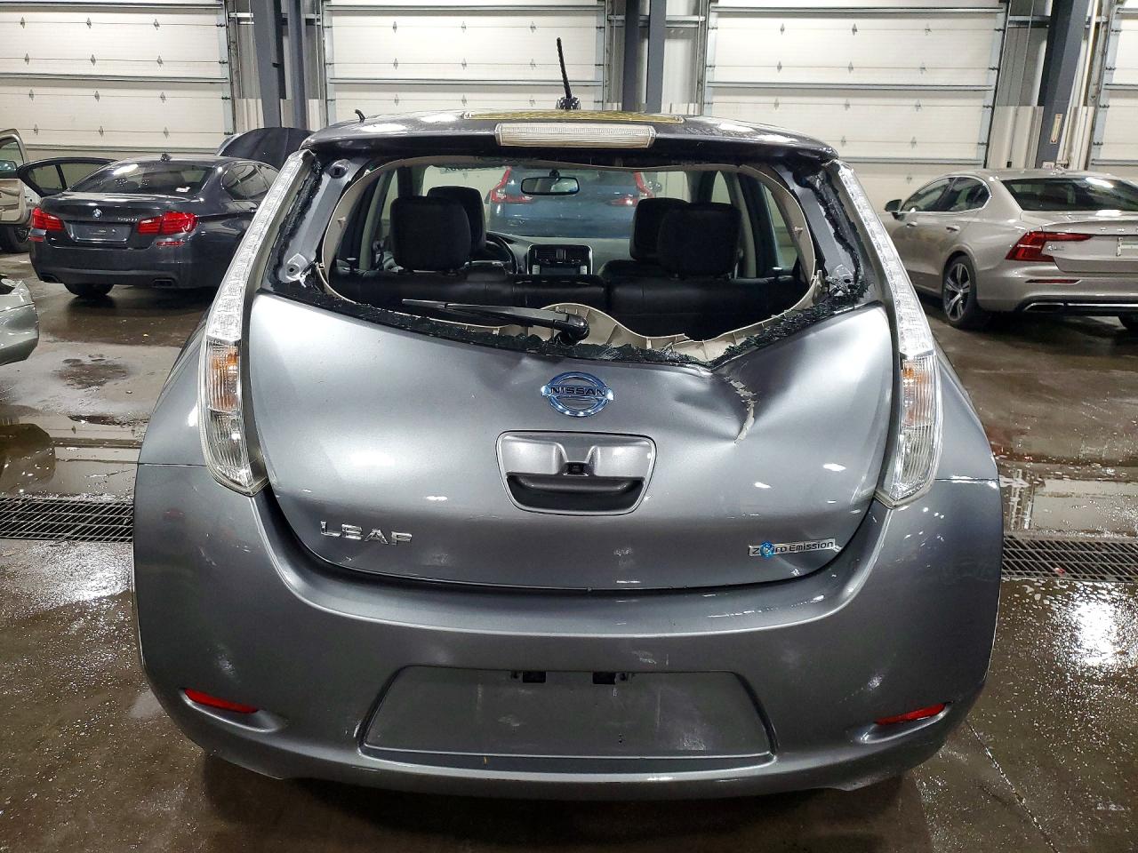 2015 Nissan Leaf S Gray vin: 1N4AZ0CP5FC312797