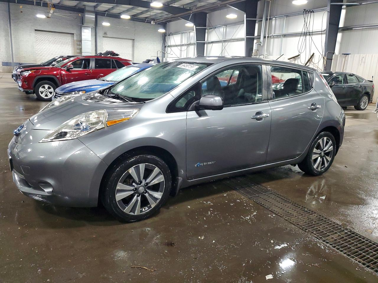 2015 Nissan Leaf S Gray vin: 1N4AZ0CP5FC312797
