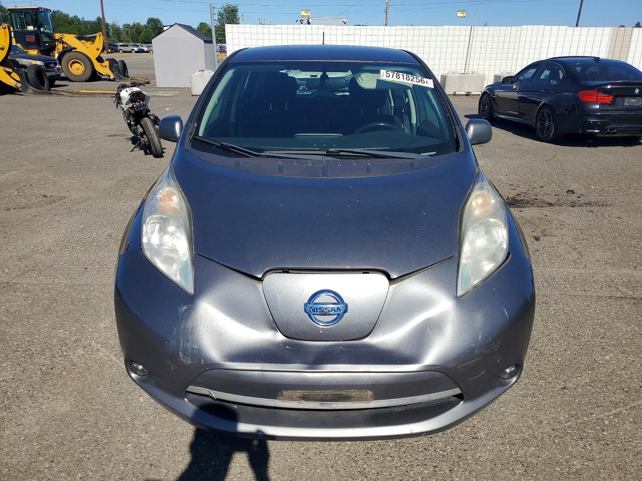 2015 Nissan Leaf S Gray vin: 1N4AZ0CP5FC314405