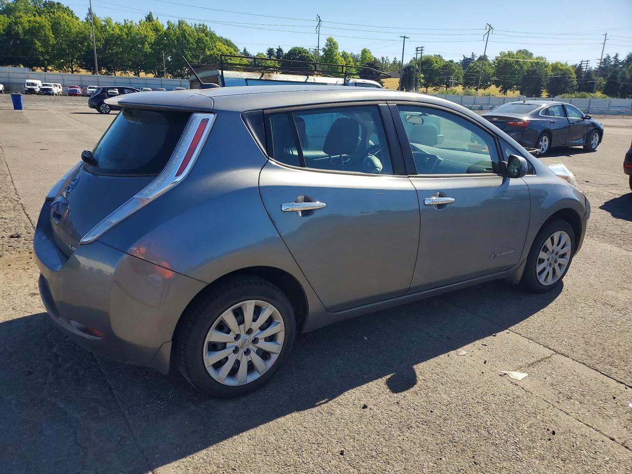 2015 Nissan Leaf S Gray vin: 1N4AZ0CP5FC314405