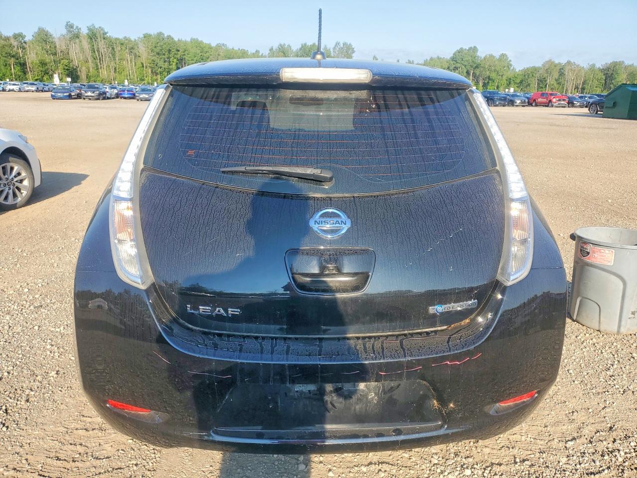 2015 Nissan Leaf S Black vin: 1N4AZ0CP5FC315439