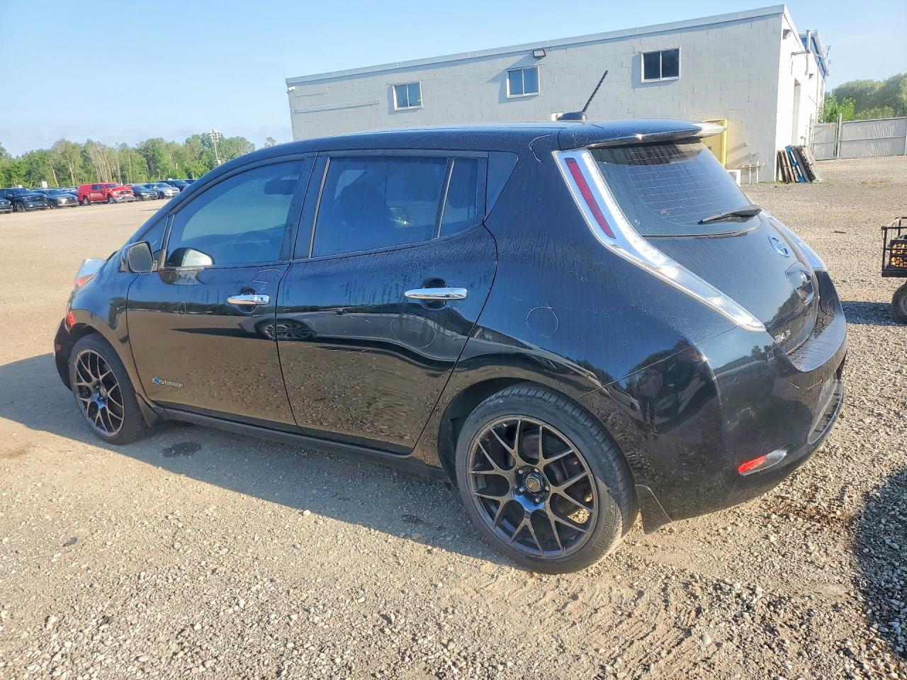 2015 Nissan Leaf S Black vin: 1N4AZ0CP5FC315439