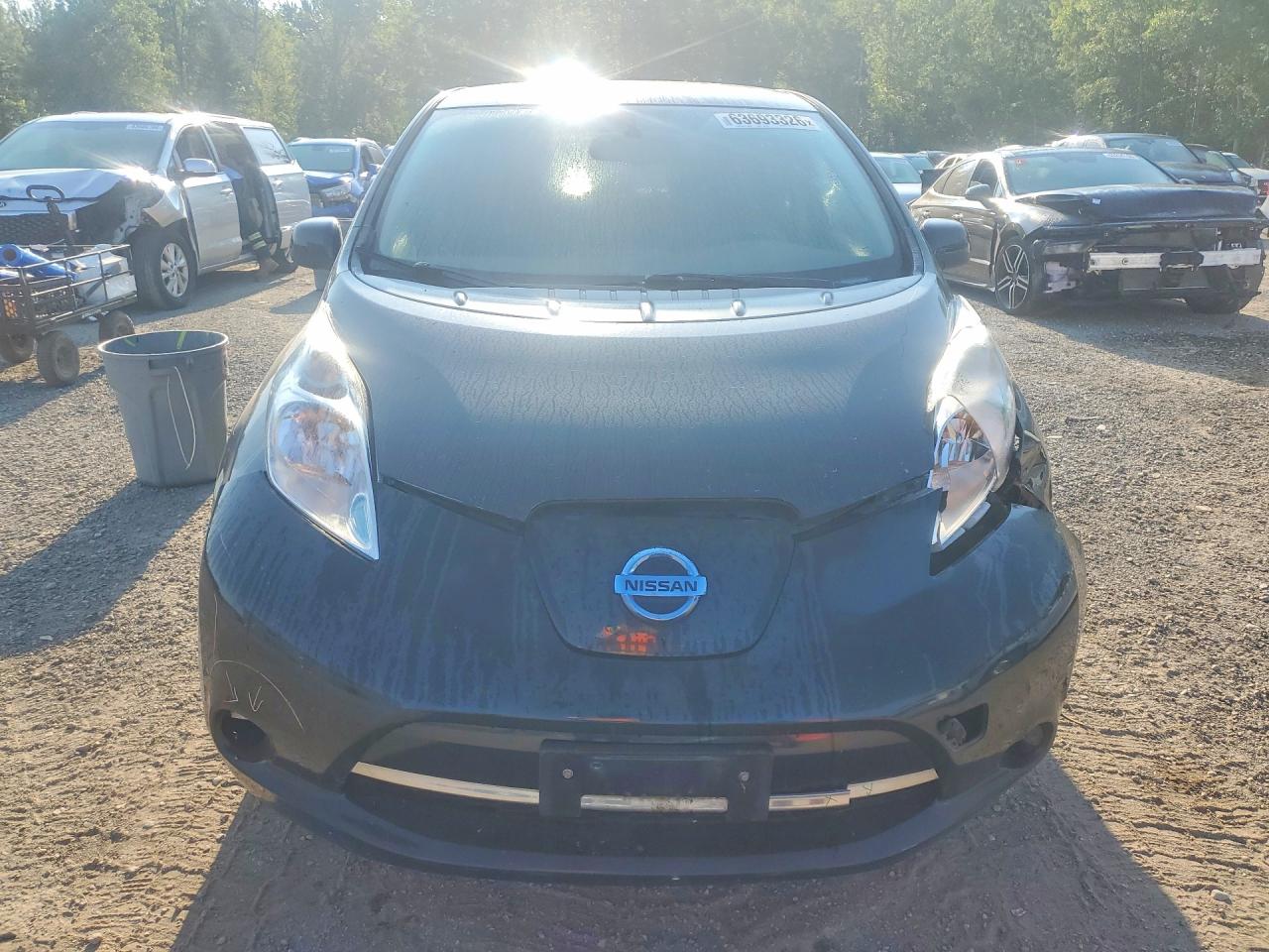 2015 Nissan Leaf S Black vin: 1N4AZ0CP5FC315439