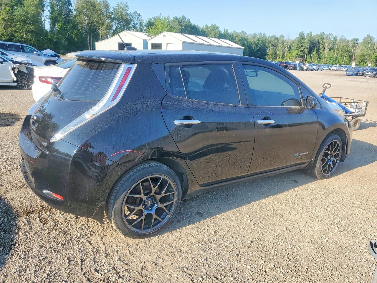 2015 Nissan Leaf S Black vin: 1N4AZ0CP5FC315439