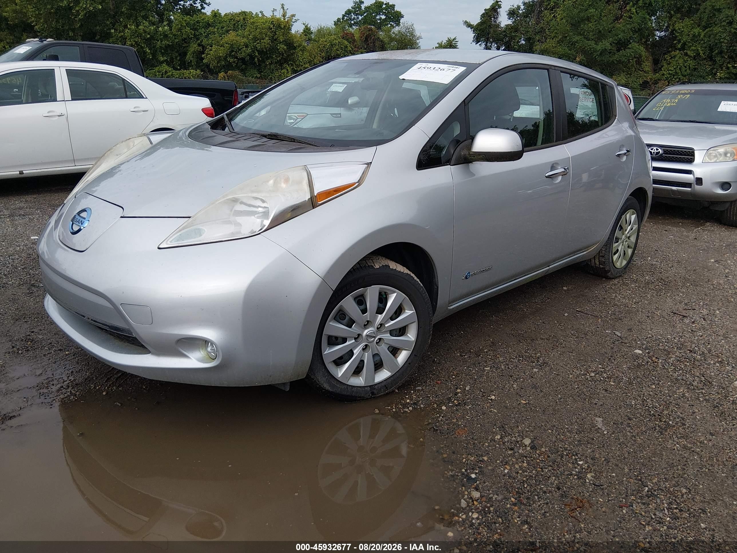 2015 Nissan Leaf S Silver vin: 1N4AZ0CP5FC317224