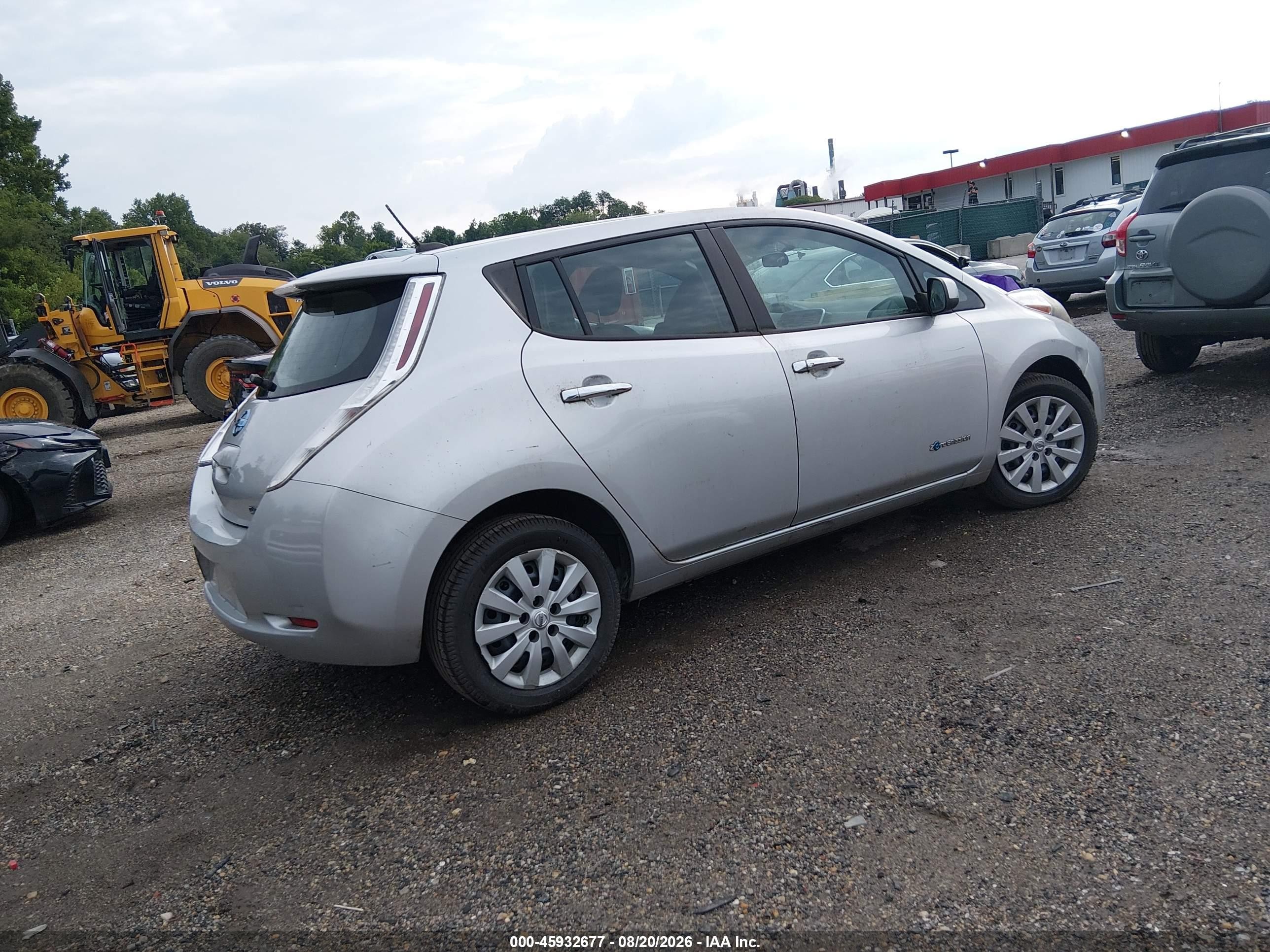 2015 Nissan Leaf S Silver vin: 1N4AZ0CP5FC317224