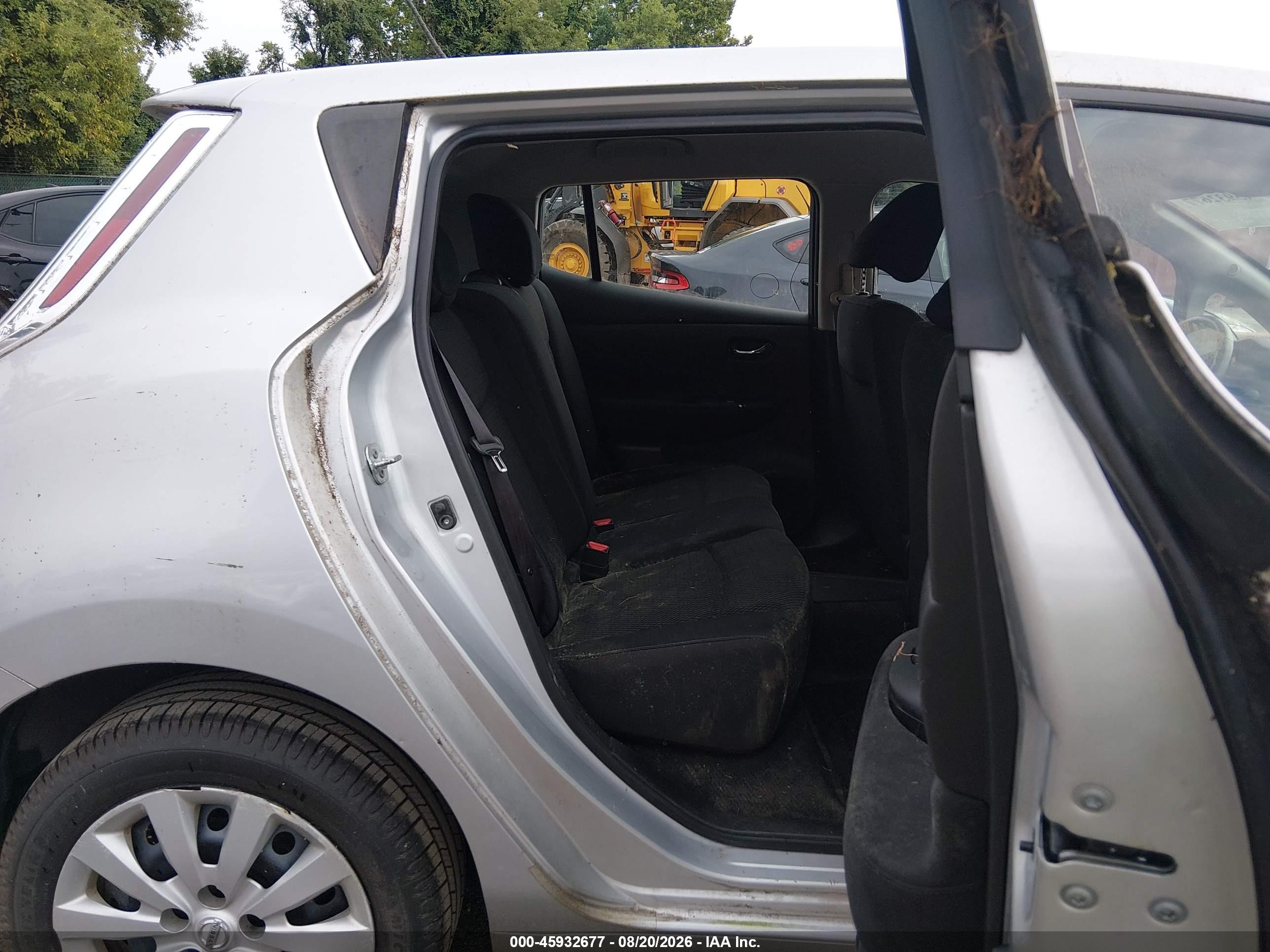 2015 Nissan Leaf S Silver vin: 1N4AZ0CP5FC317224