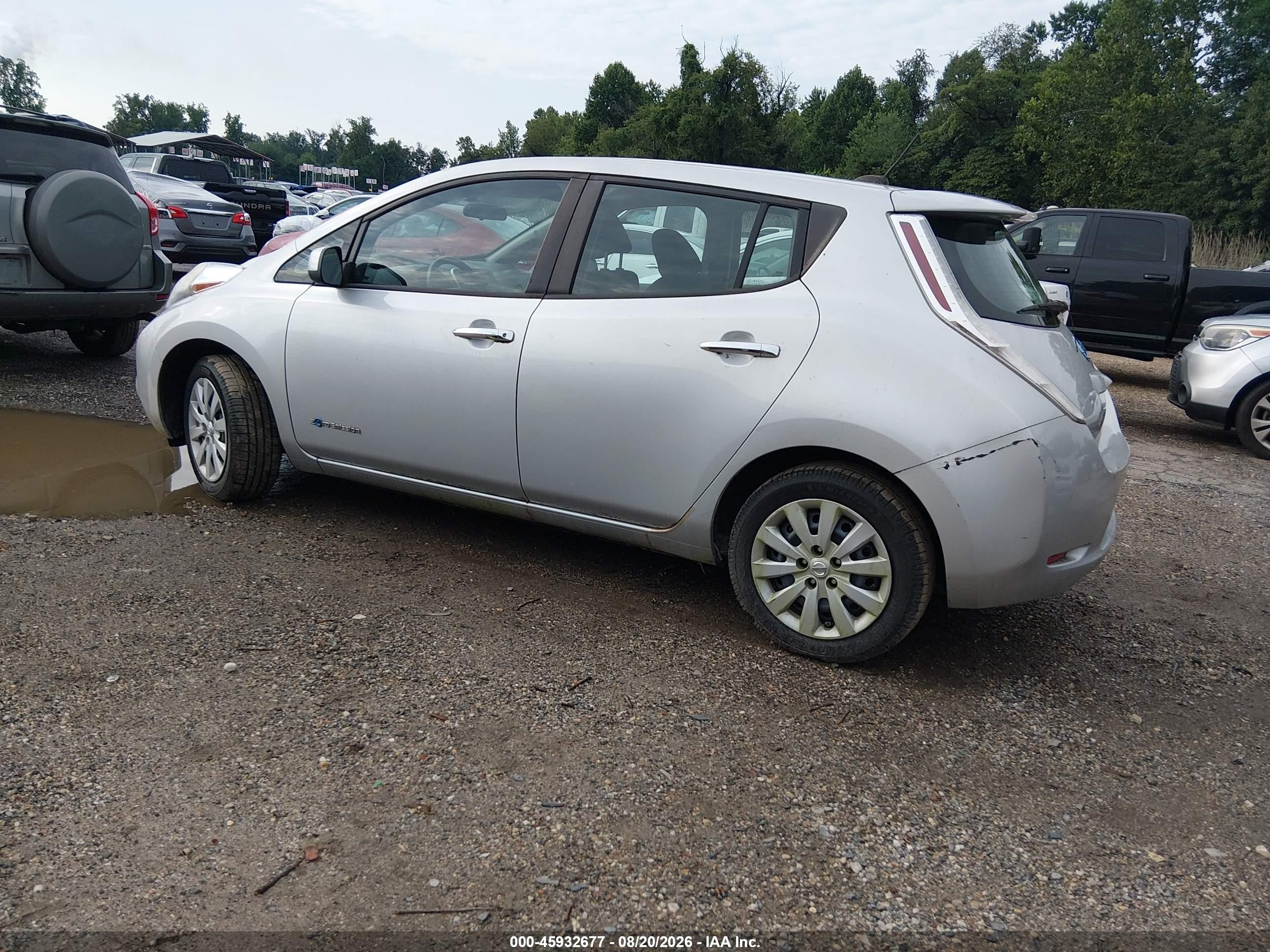 2015 Nissan Leaf S Silver vin: 1N4AZ0CP5FC317224