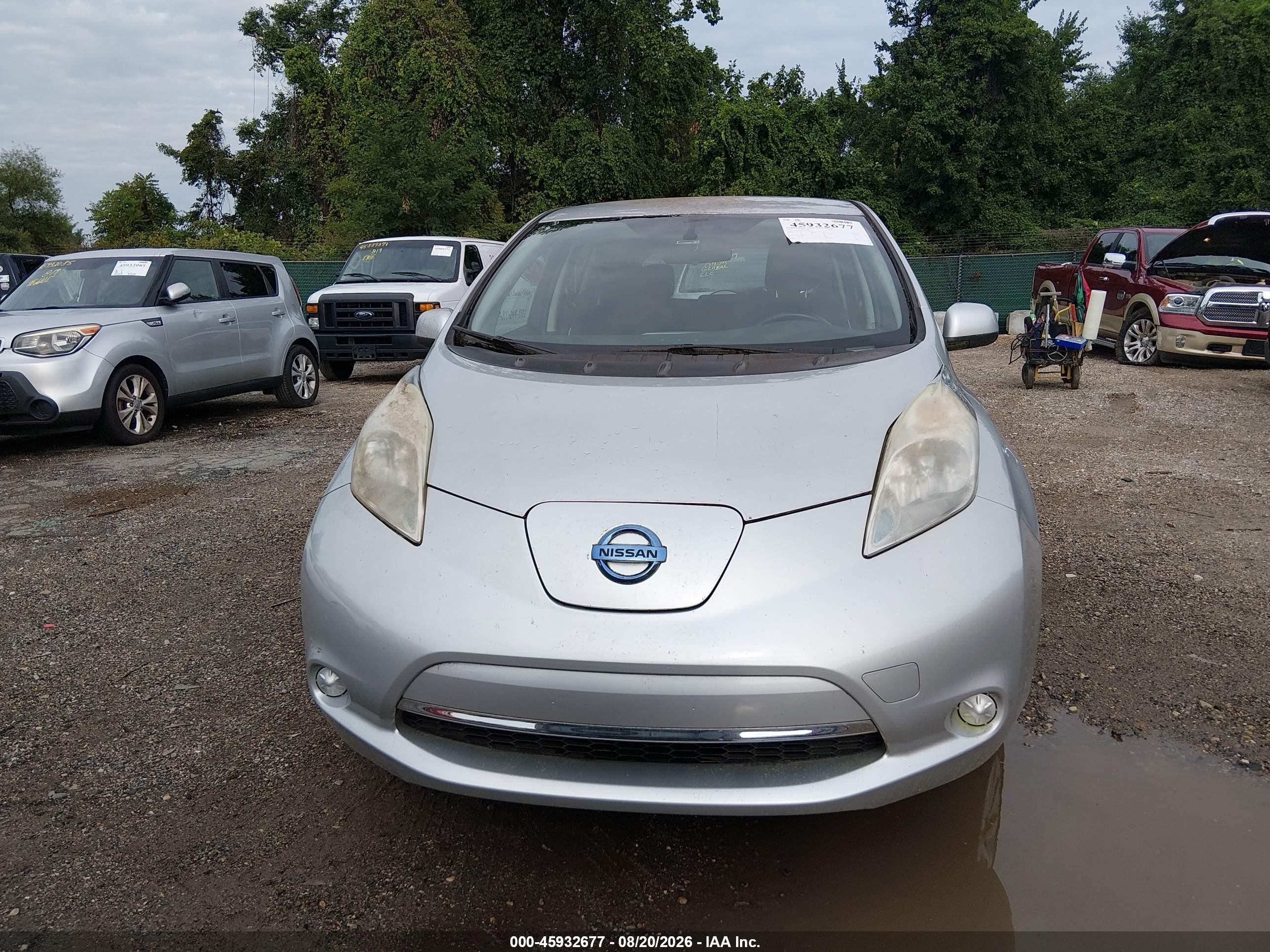 2015 Nissan Leaf S Silver vin: 1N4AZ0CP5FC317224